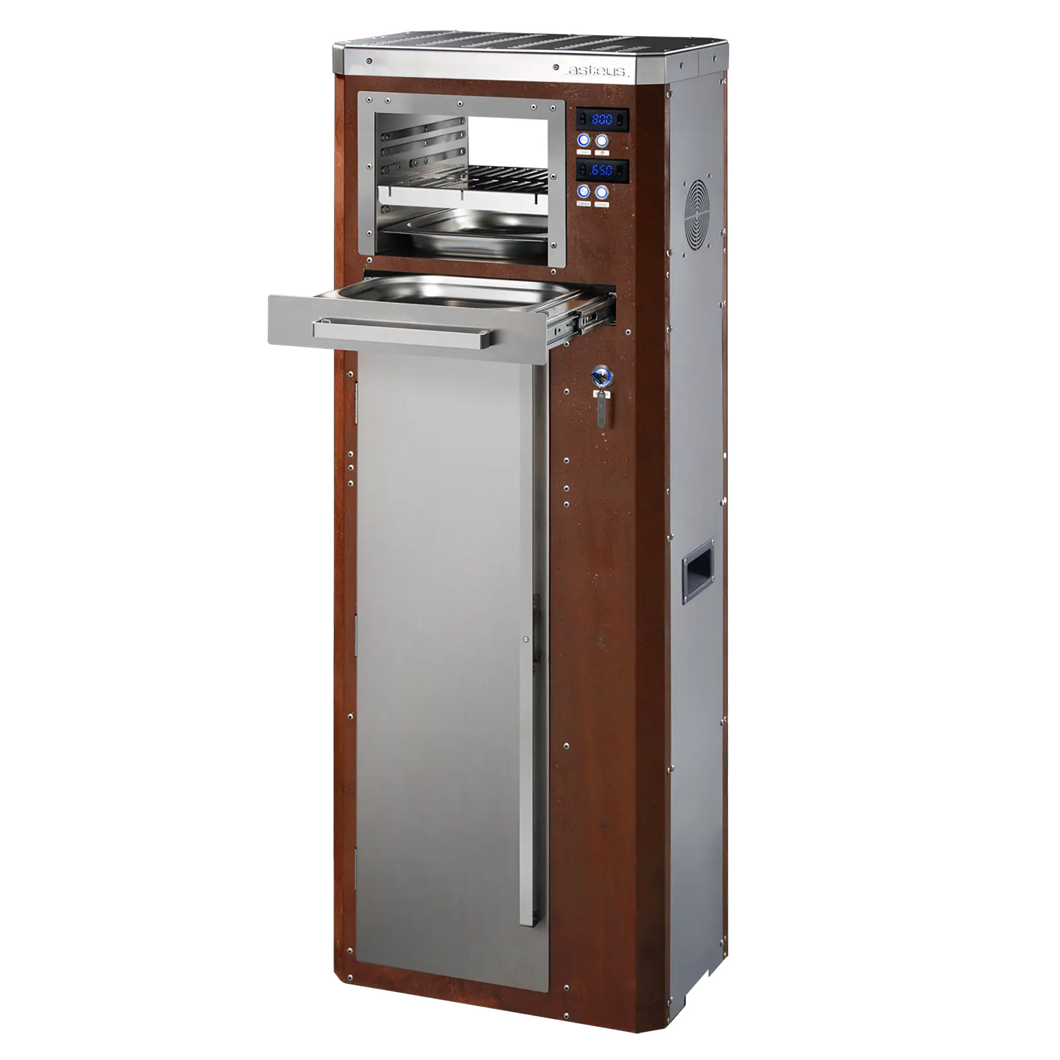 Asteus Fantale 800° Lifestyle Elektrogrill braun emailliert