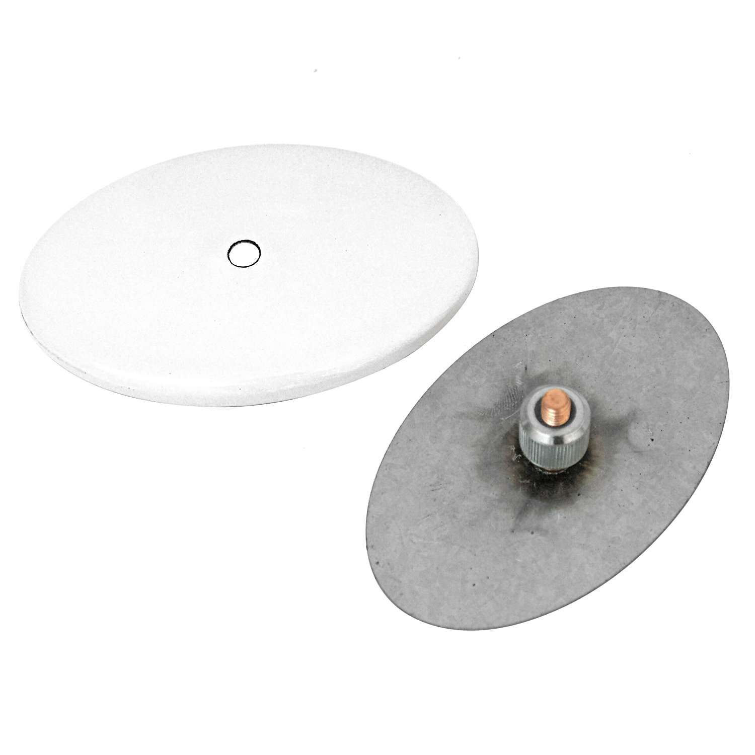 Raik Rauchrohrbogen / Ofenrohrbogen Emaille 130mm - 45° Bogen gerippt Weiß mit Reinigungsöffnung