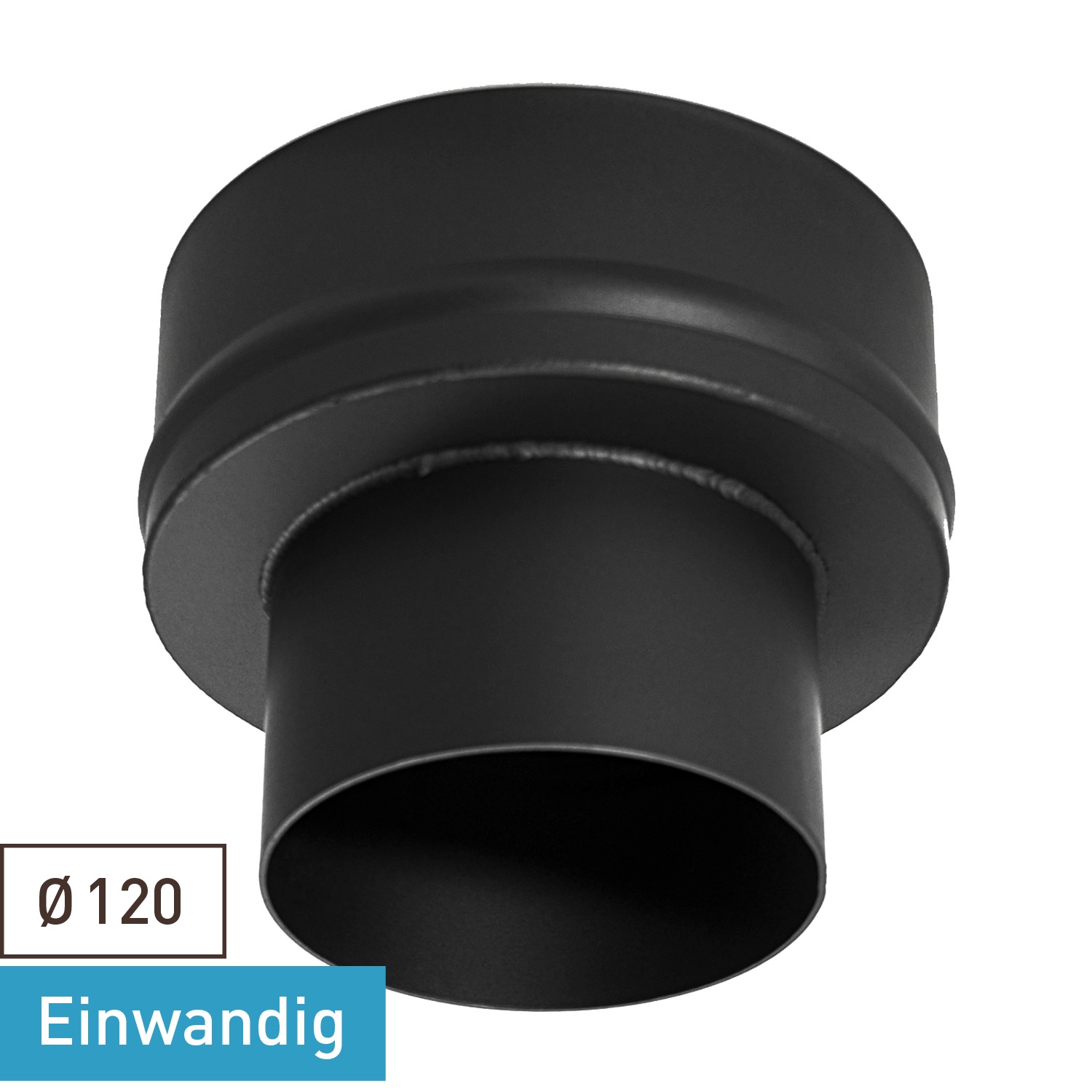 Raik Rauchrohr / Ofenrohr Erweiterung 120mm -200mm schwarz
