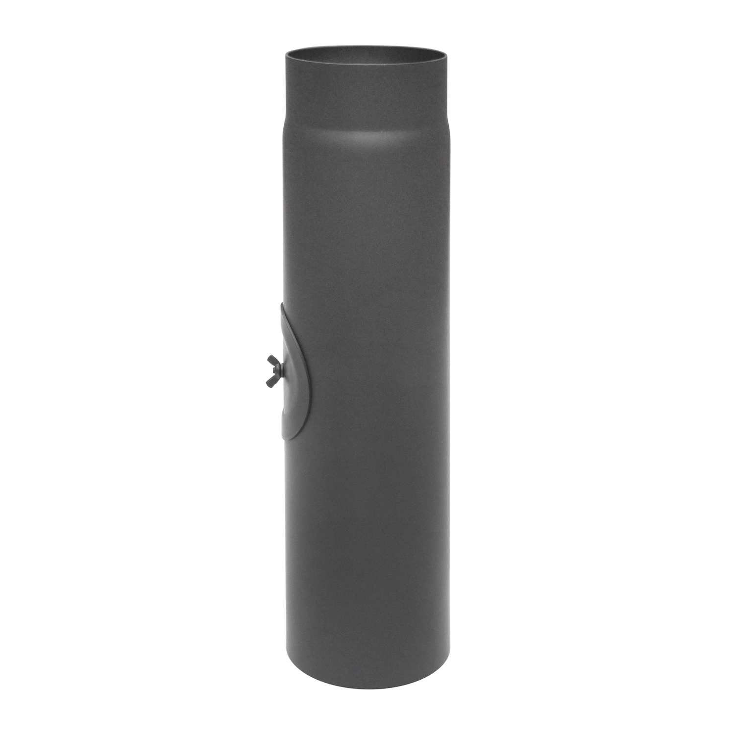 Raik Basic Längenelement 130mm gussgrau L: 500mm mit Tür für Rauchrohr / Ofenrohr