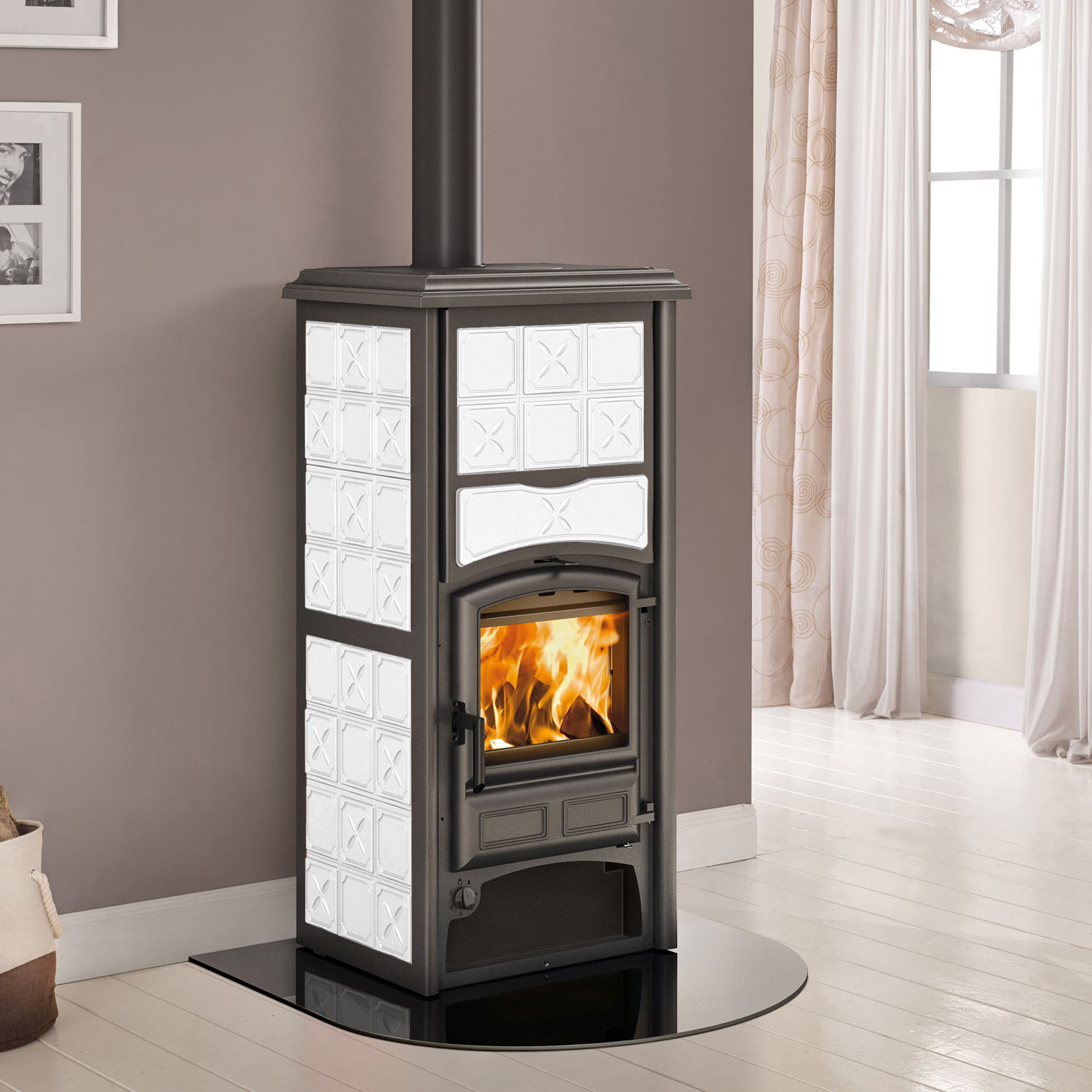 La Nordica Loriet S DSA Wasserführender Kaminofen Weiß La Nordica Loriet S DSA Wasserführender Kaminofen Weiß
