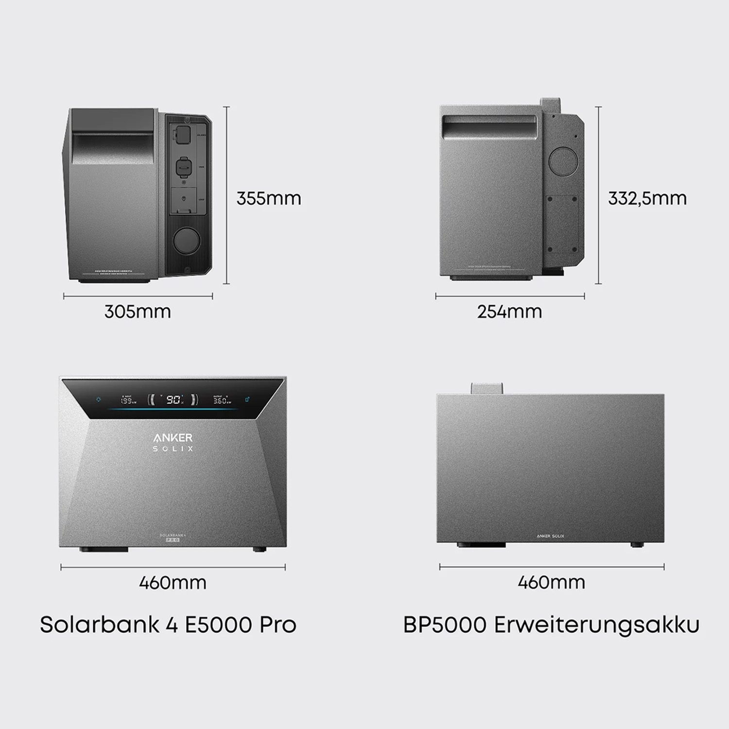 Anker SOLIX Solarbank 4 E5000 Pro + 5x BP5000 Erweiterungsakku
