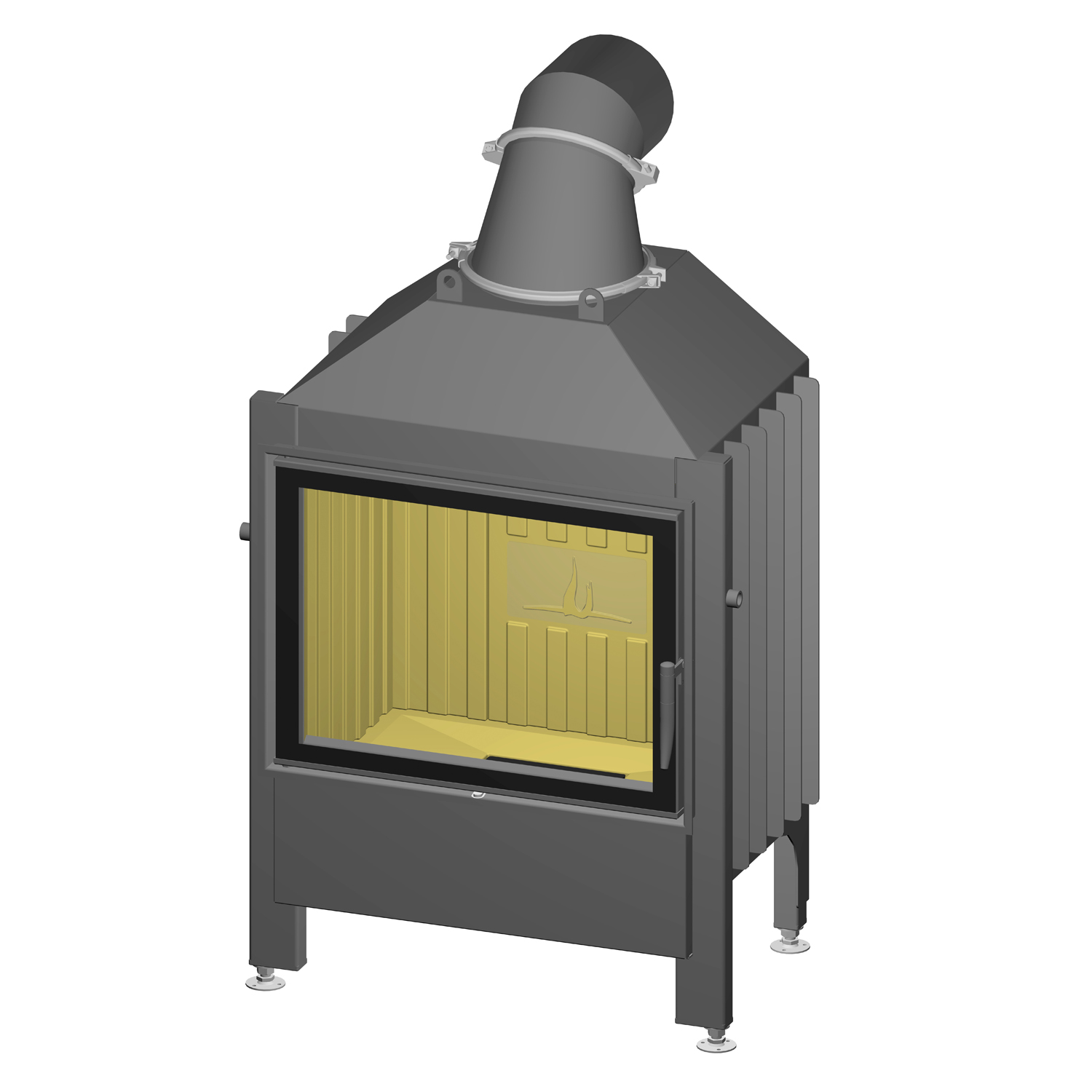 Spartherm Varia 1V H2O 8 kW wasserführender Kamineinsatz links Spartherm Varia 1V H2O 8 kW wasserführender Kamineinsatz links