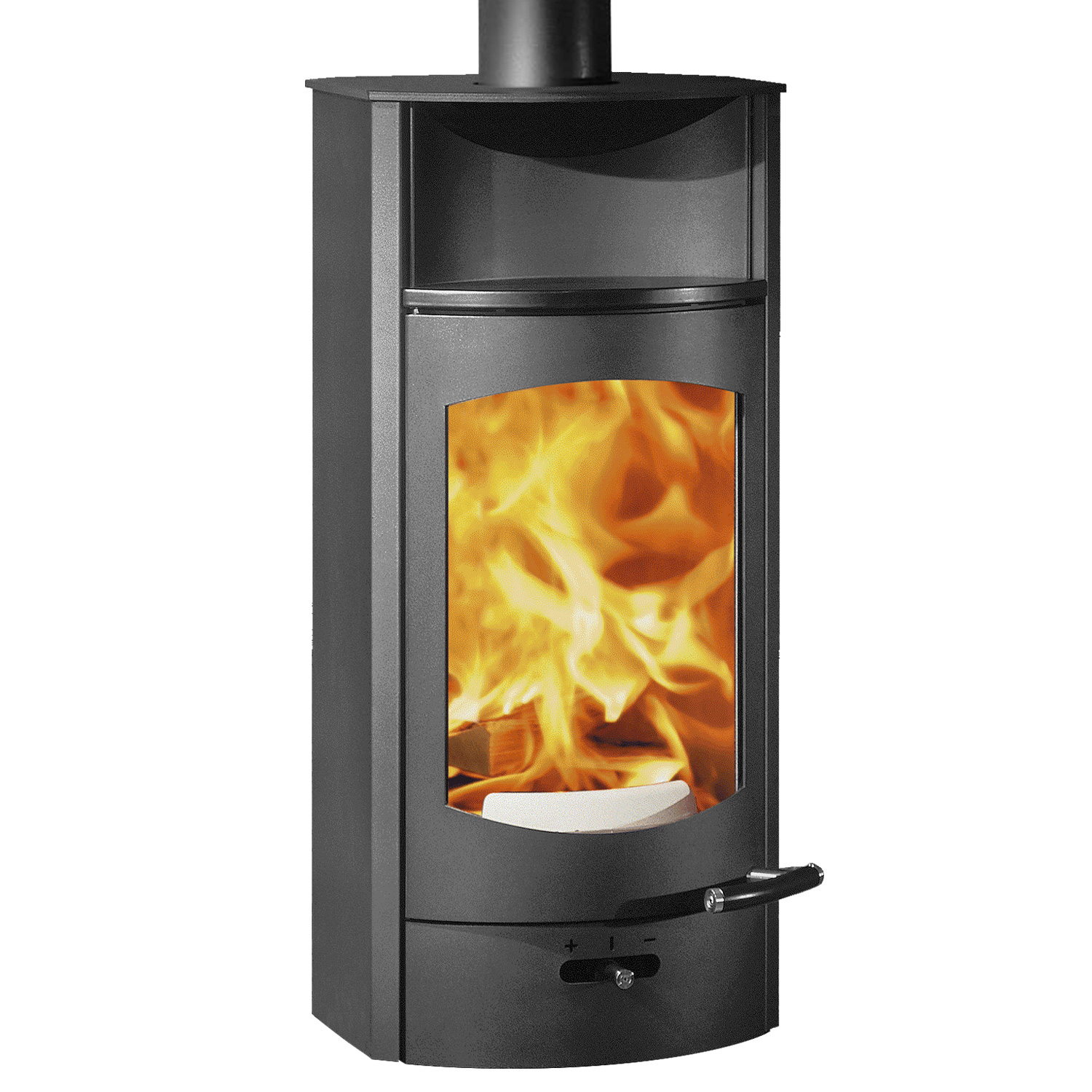 Austroflamm Flok 2.0 Kaminofen Stahl Schwarz, RR oben