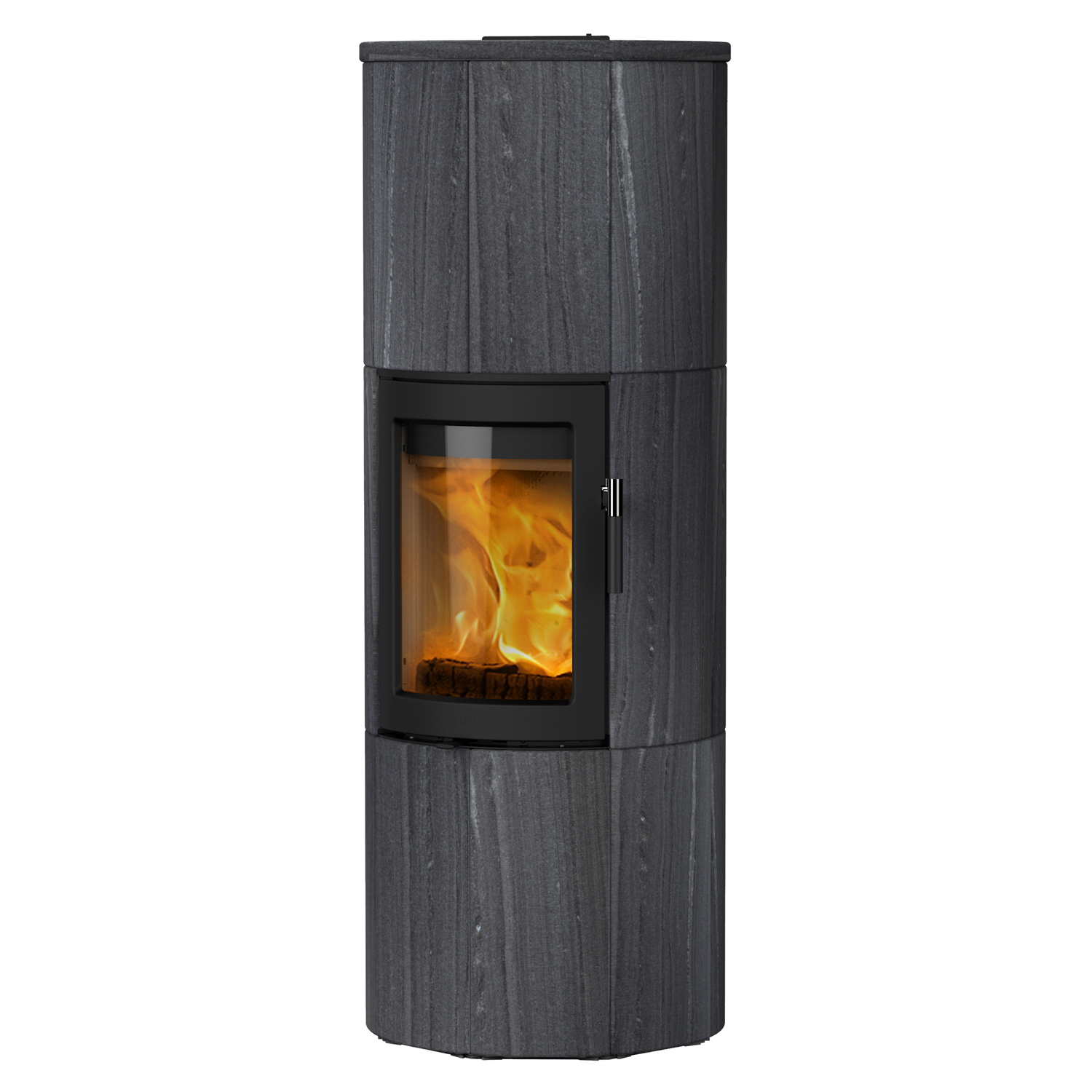 Lotus Maestro 152 Kaminofen Schwarz/ Indian Night, Rauchabgang hinten