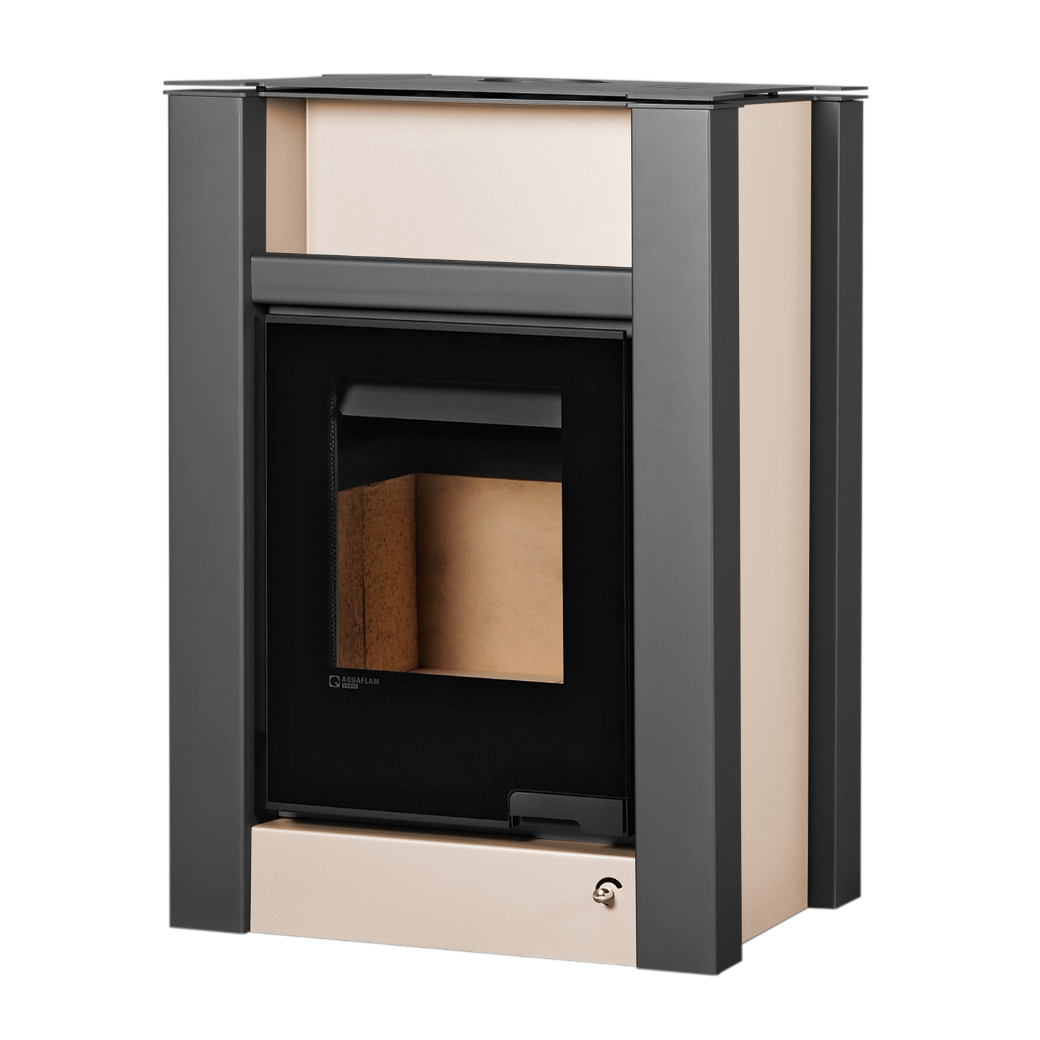 Aquaflam Vario Lend Basic Wasserführender Kaminofen Creme 11/5 kW