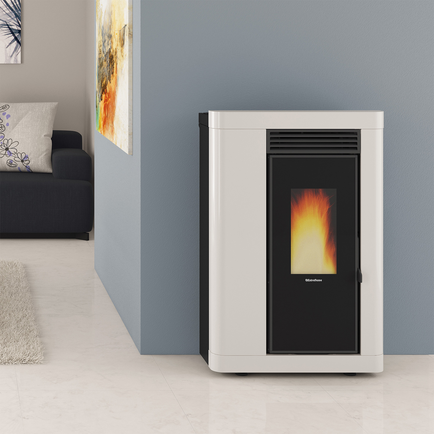 Extraflame Annabella AD Evo 16 Pelletofen Stahl Weiß