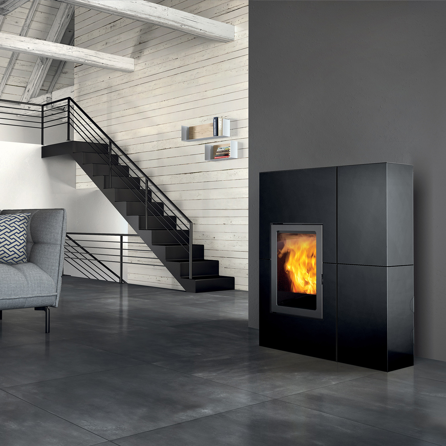 Edilkamin Blade12++ Evo Pelletofen Stahl schwarz