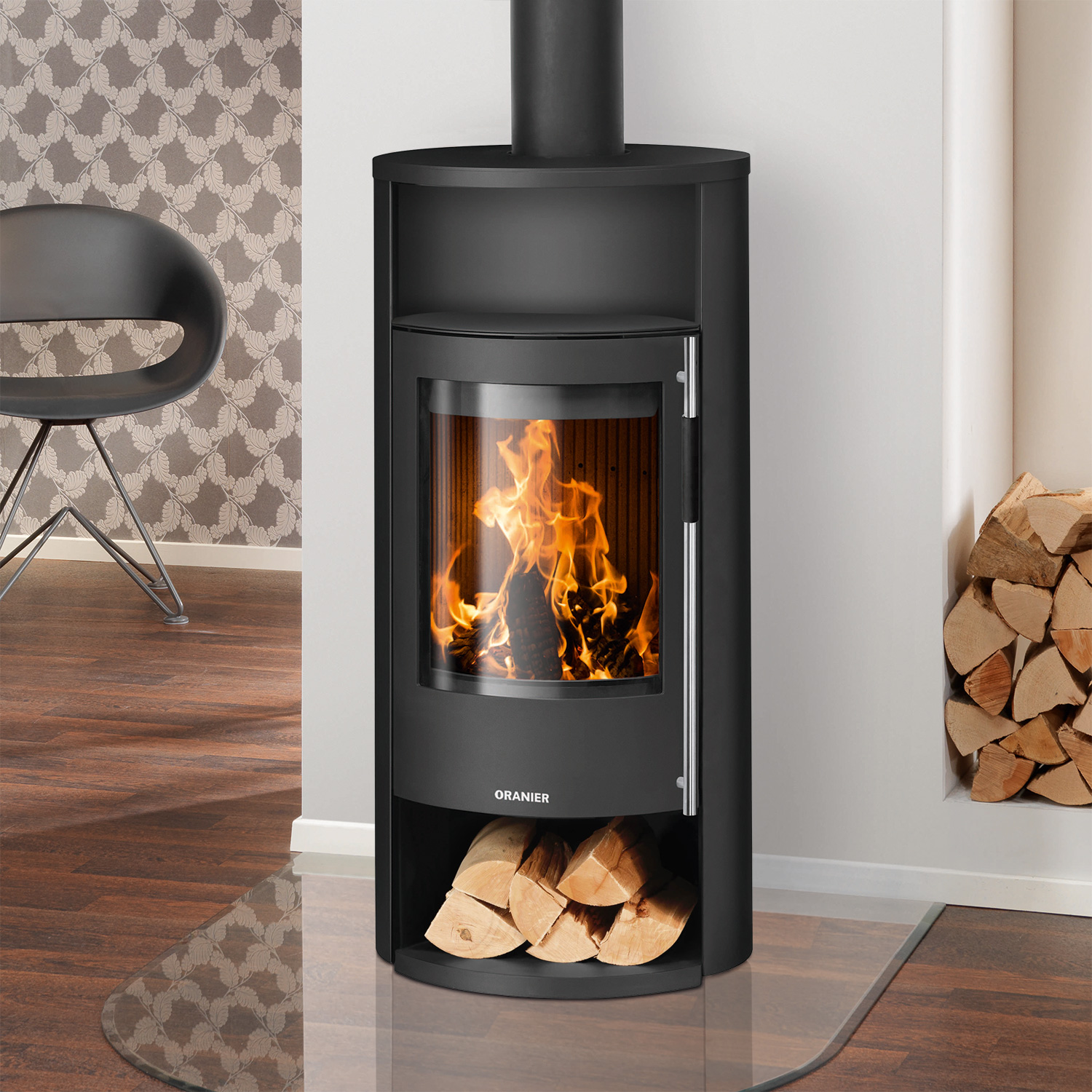 Oranier+ Polar Neo 4 Kaminofen Stahl Schwarz