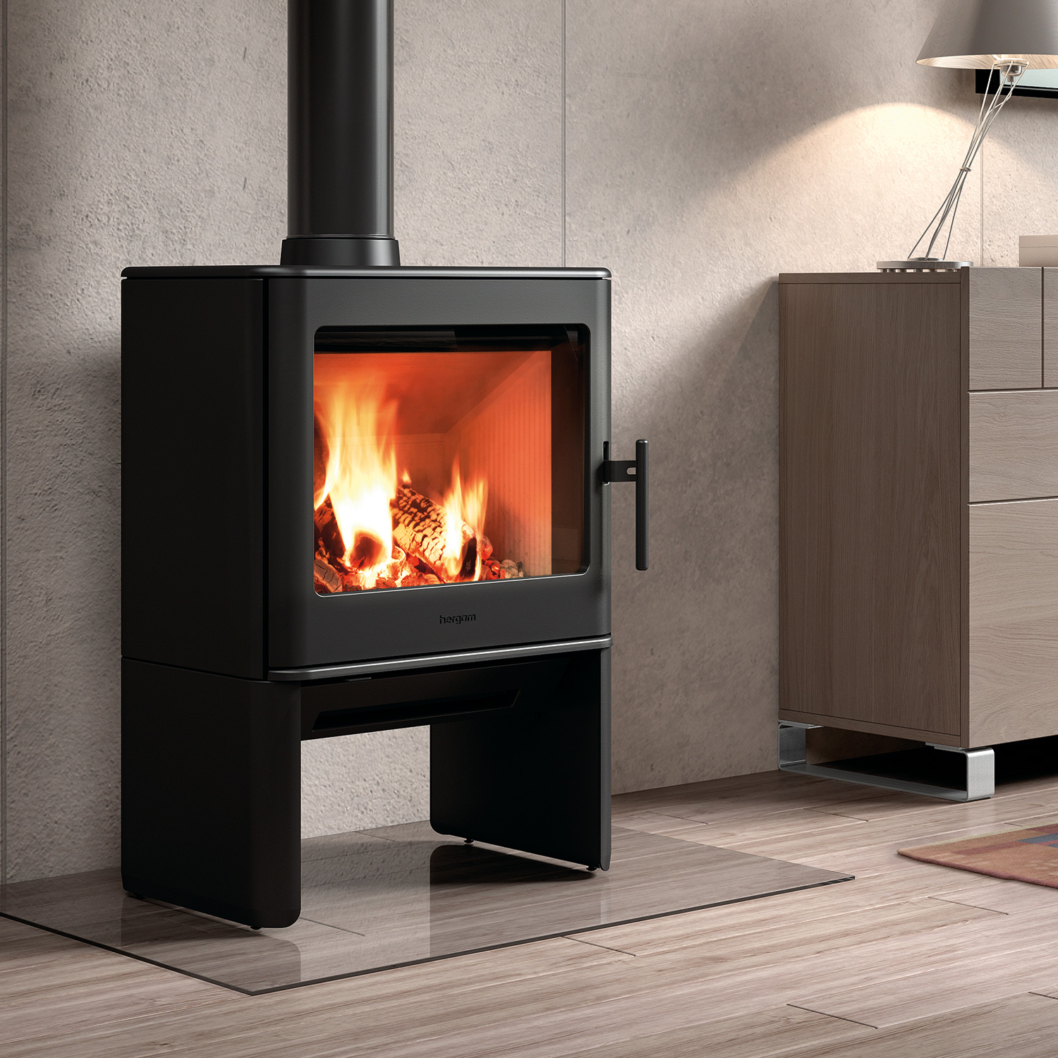 Hergom E40 Kaminofen Gusseisen Schwarz Hergom E40 Kaminofen Gusseisen Schwarz