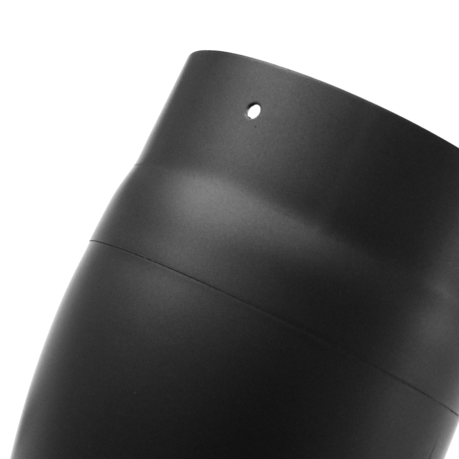 Raik Basic Rauchrohrbogen 150mm schwarz 45° gezogen mit Tür für Rauchrohr / Ofenrohr