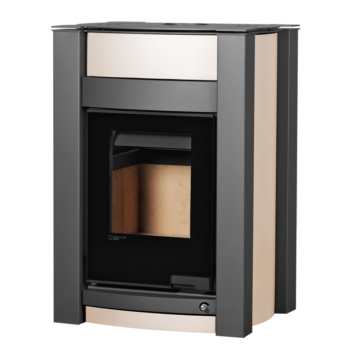 Aquaflam Vario Kalmar Basic Wasserführender Kaminofen Creme 11/5 kW