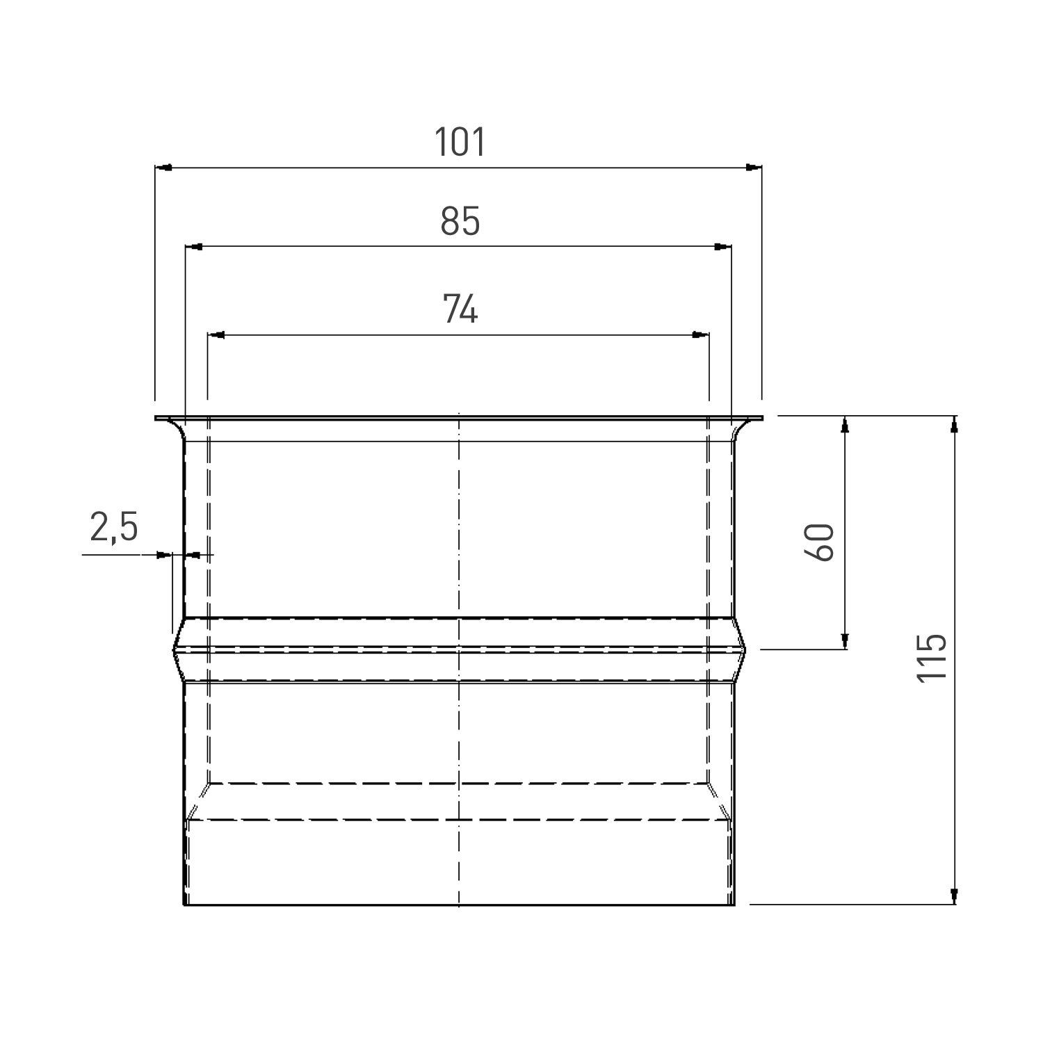 Raik Pelletrohr / Ofenrohr 80mm - Doppelwandfutter silber Raik Pelletrohr / Ofenrohr 80mm - Doppelwandfutter silber