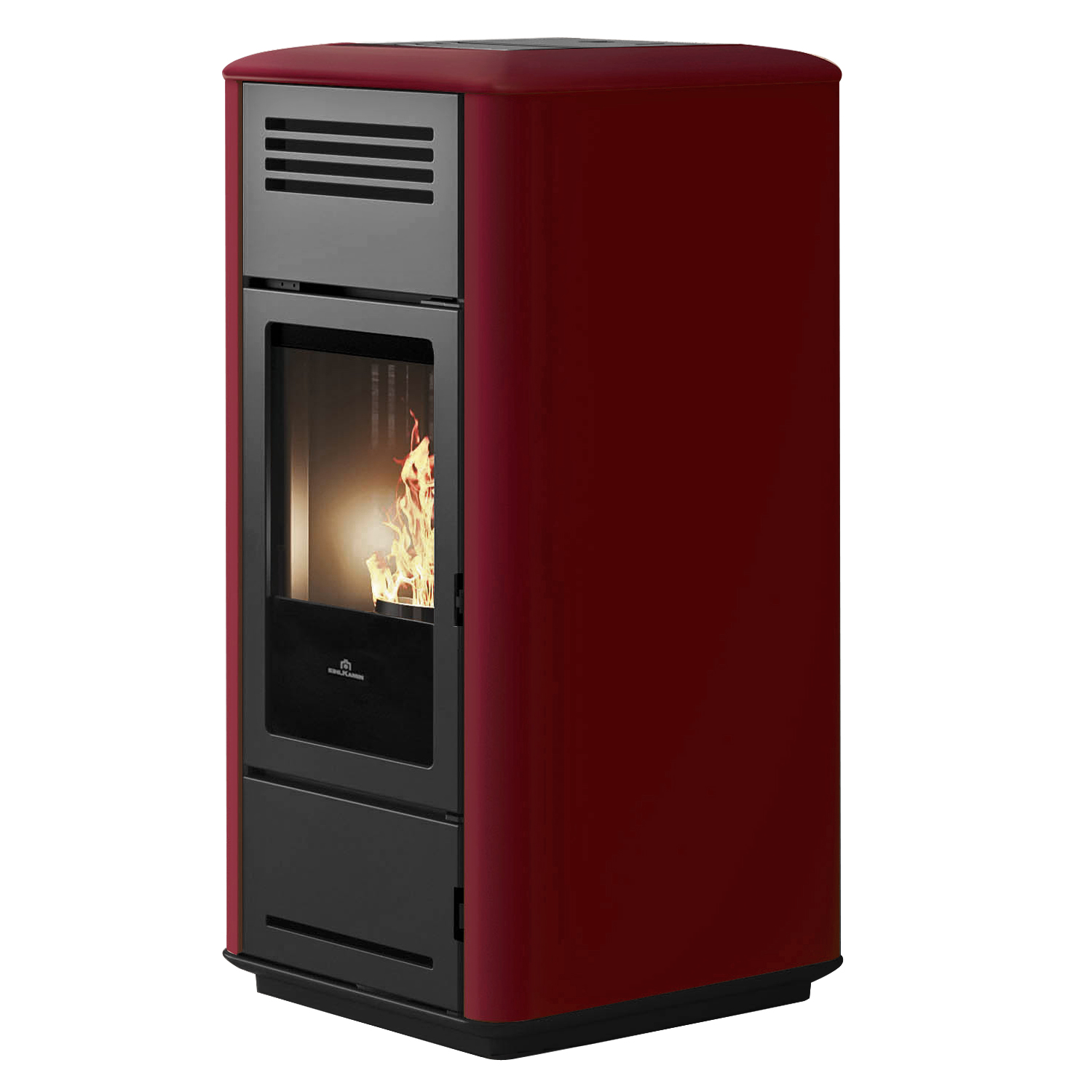 Edilkamin Milla H 12 EVO wasserführender Pelletofen Stahl Bordeaux