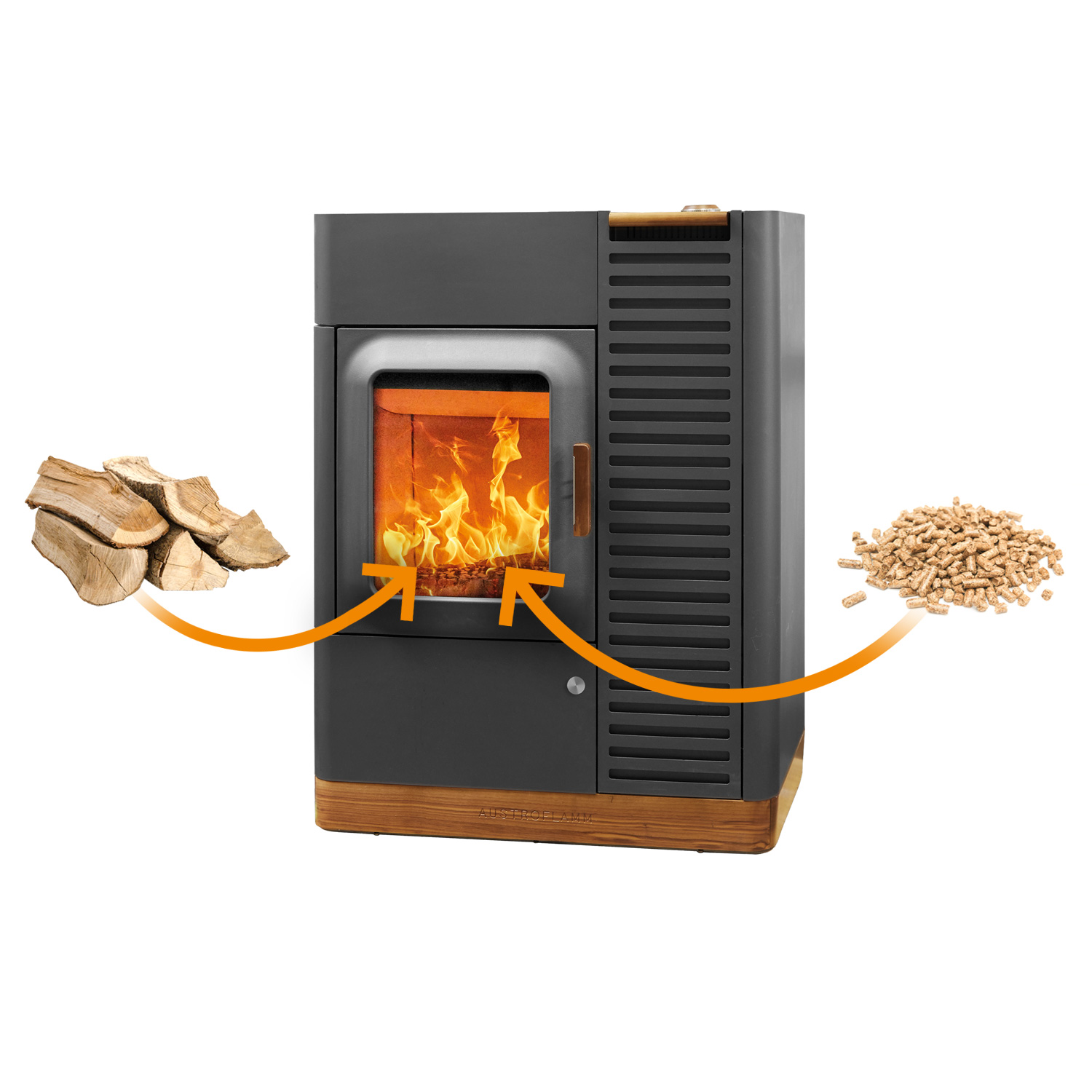 Austroflamm Mo Duo 2.0 Kombiofen Stahl gussgrau + 450 kg Pellets gratis Austroflamm Mo Duo 2.0 Kombiofen Stahl gussgrau + 450 kg Pellets gratis