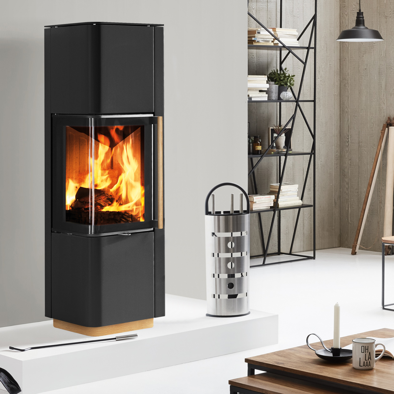 Spartherm Cubo L style RLU Kaminofen Nero