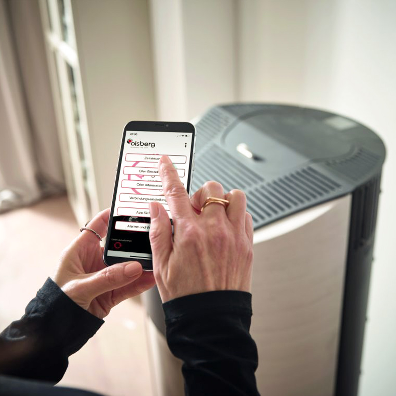 Olsberg Levana 3.0 Pelletofen Stahl Schwarz/Keramik Caffe Freddo 6kW