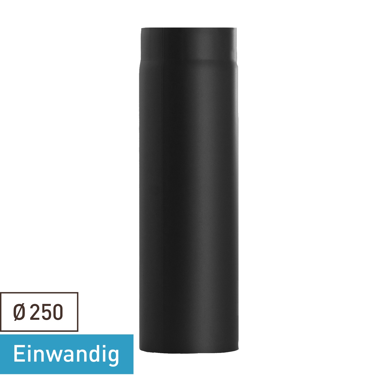 Raik Basic Rauchrohr / Ofenrohr 250mm - 1000mm schwarz