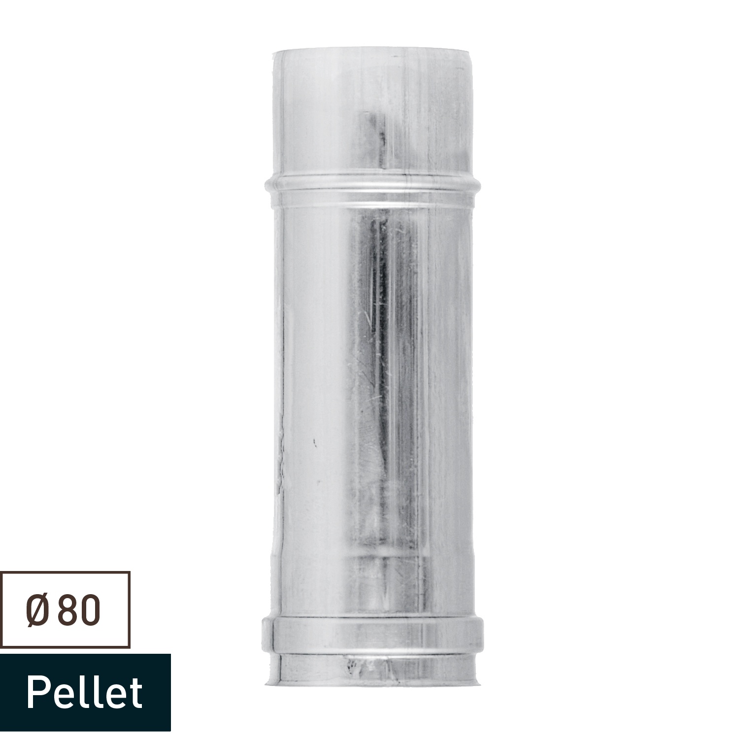 Raik Pelletrohr / Ofenrohr 80mm - 250mm INOX silber