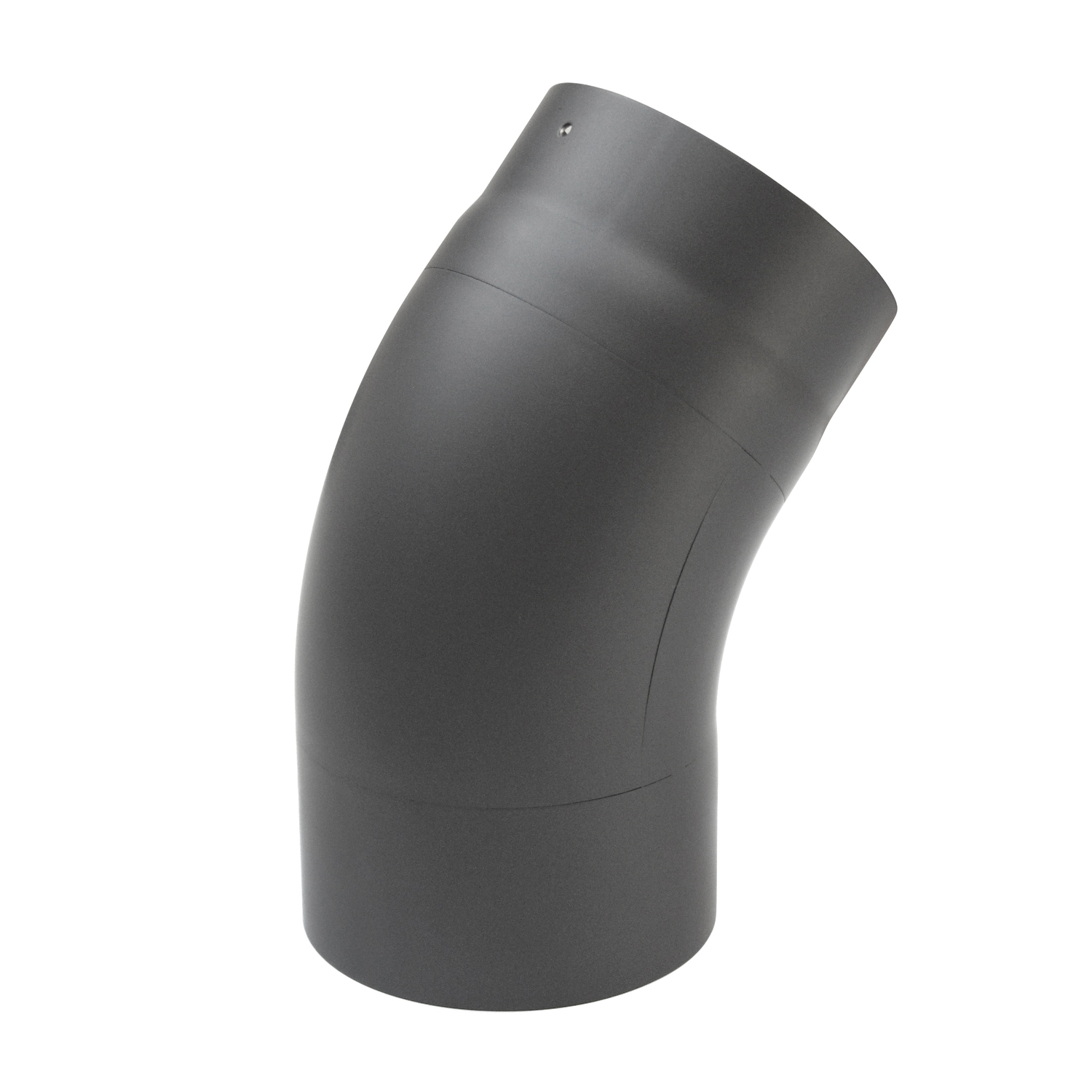 Raik Basic Rauchrohrbogen 150mm gussgrau 45° gezogen mit Tür für Rauchrohr / Ofenrohr