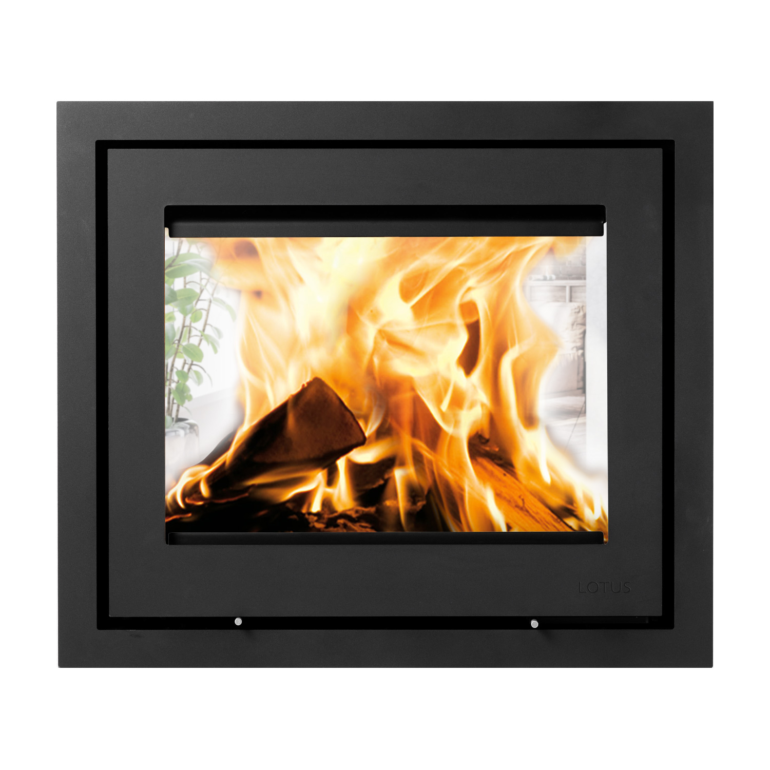 Lotus H570 T Kamineinsatz Farbe Schwarz, Scharniere links Lotus H570 T Kamineinsatz Farbe Schwarz, Scharniere links