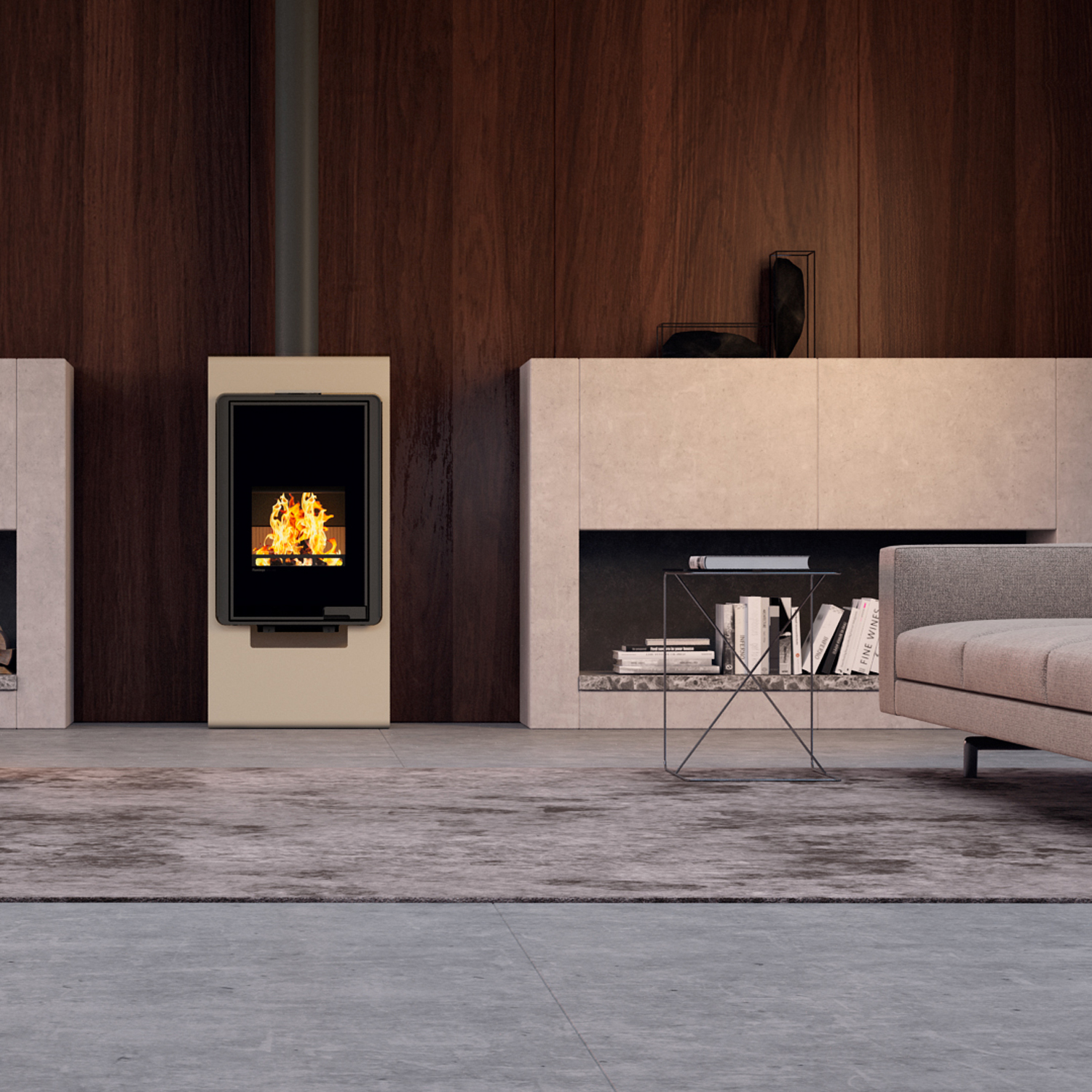 HS Flamingo Deluxe Singa Kaminofen Creme