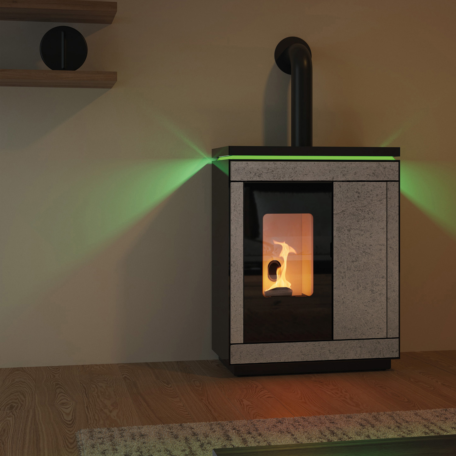 Olsberg Epana Pelletofen Naturstein Serpentin Olsberg Epana Pelletofen Naturstein Serpentin