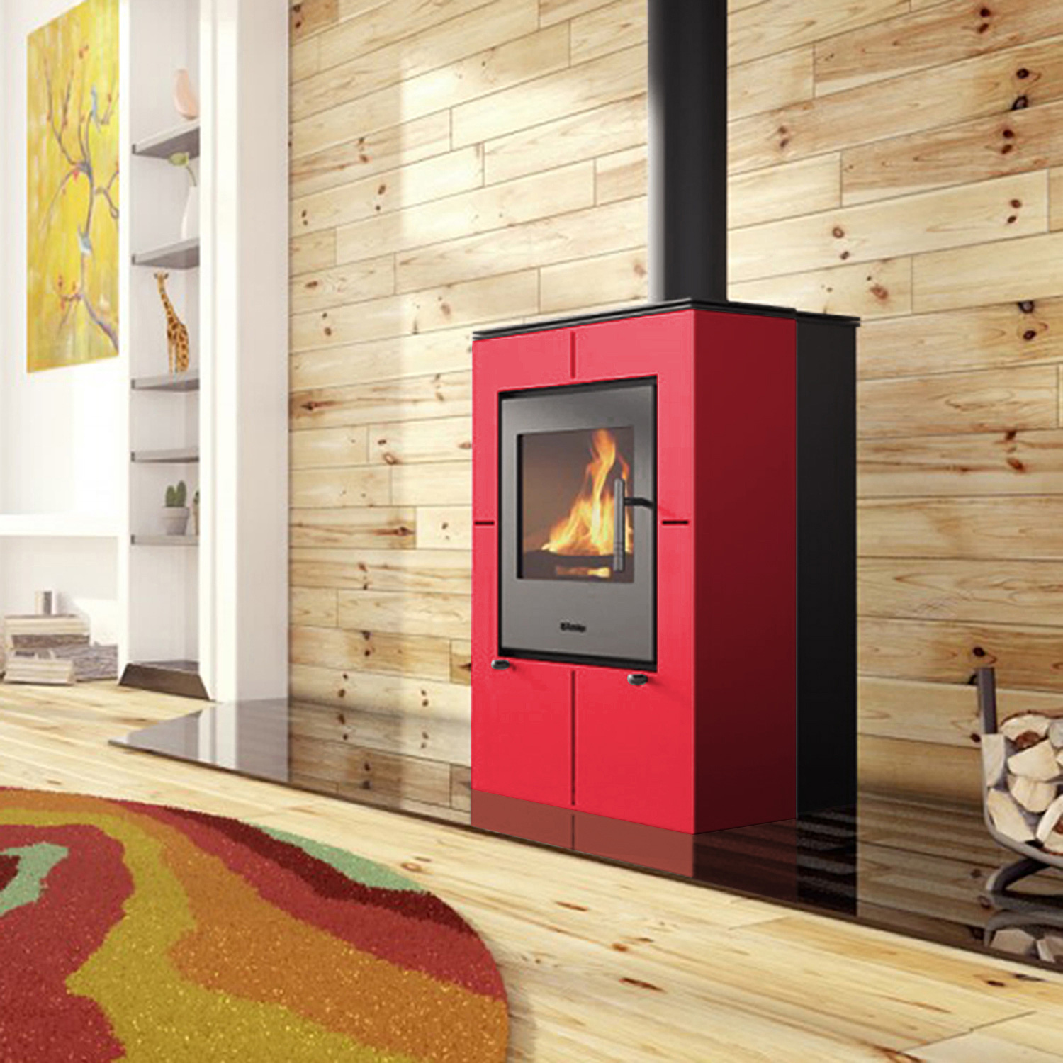 HS Flamingo EVENES Kaminofen Purple