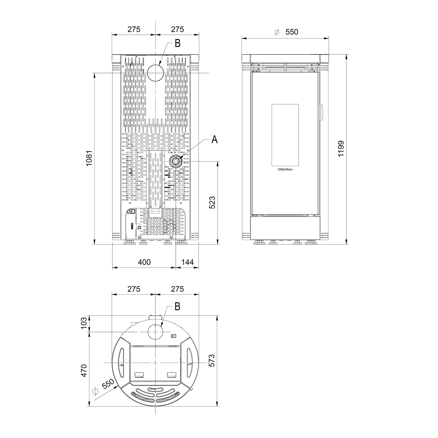 Extraflame Prestige Line Debby Evo Pelletofen Schwarz Extraflame Prestige Line Debby Evo Pelletofen Schwarz