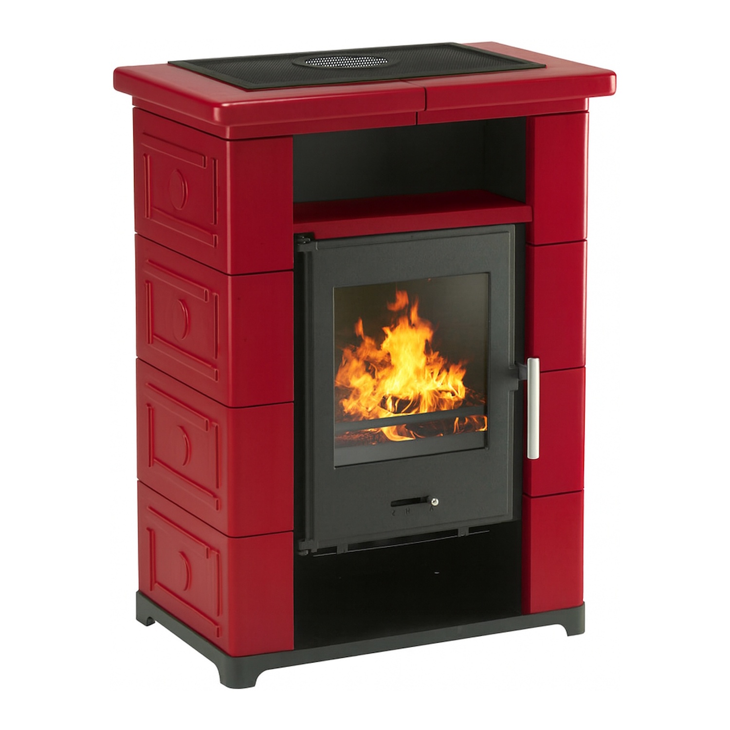 Wamsler Kaminofen Montafon Keramik bordeaux Neuheit 2025