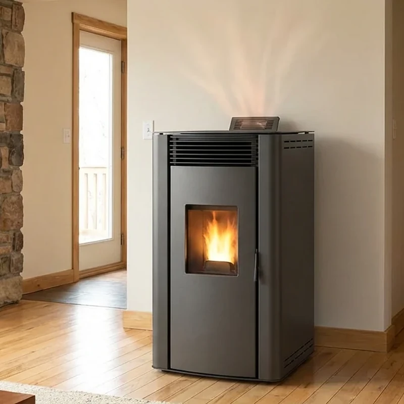 Kanalisierbarer-Pelletofen-Warmluft-fuer-mehrere-Raeume