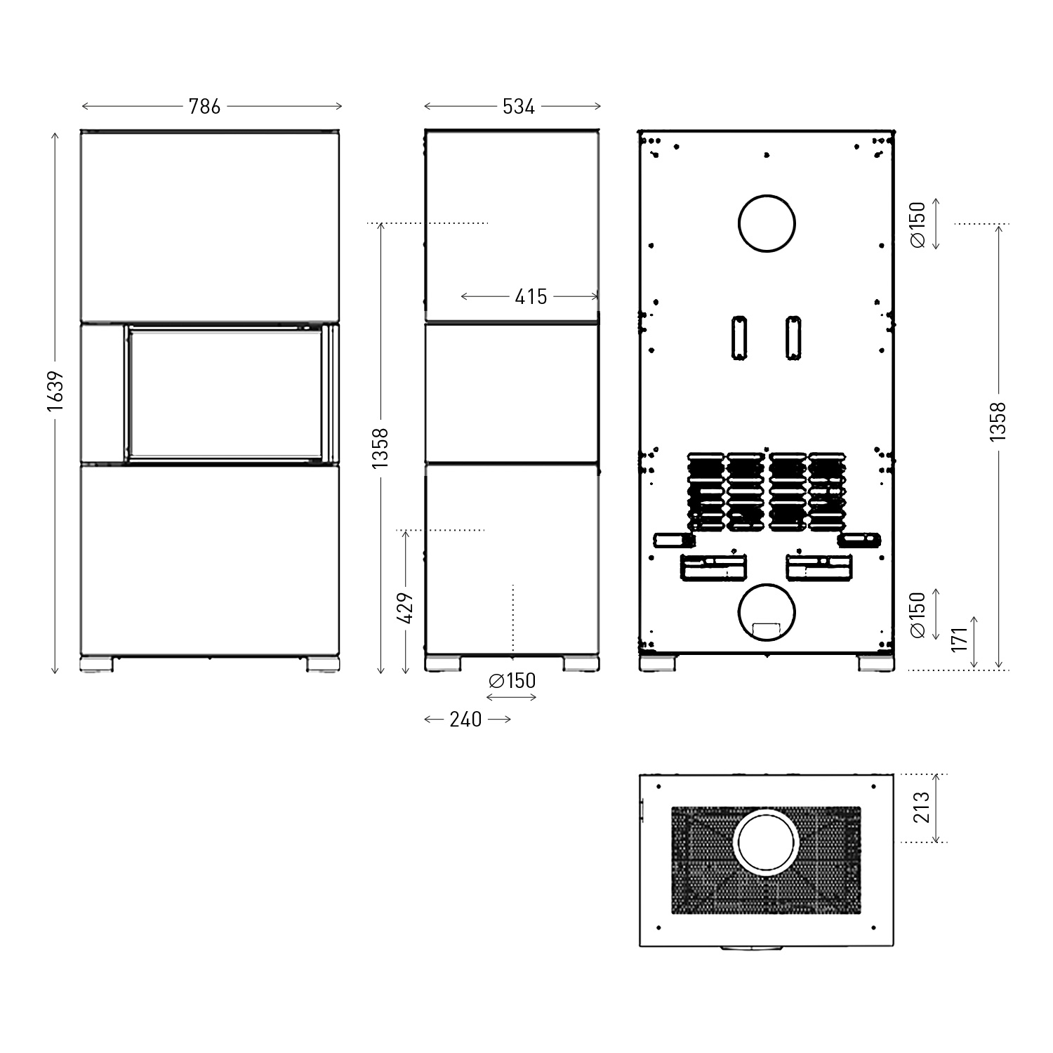 Austroflamm Sam 2.0 Kaminbausatz Eckverglasung rechts mit Schiebetür Beton Polar White