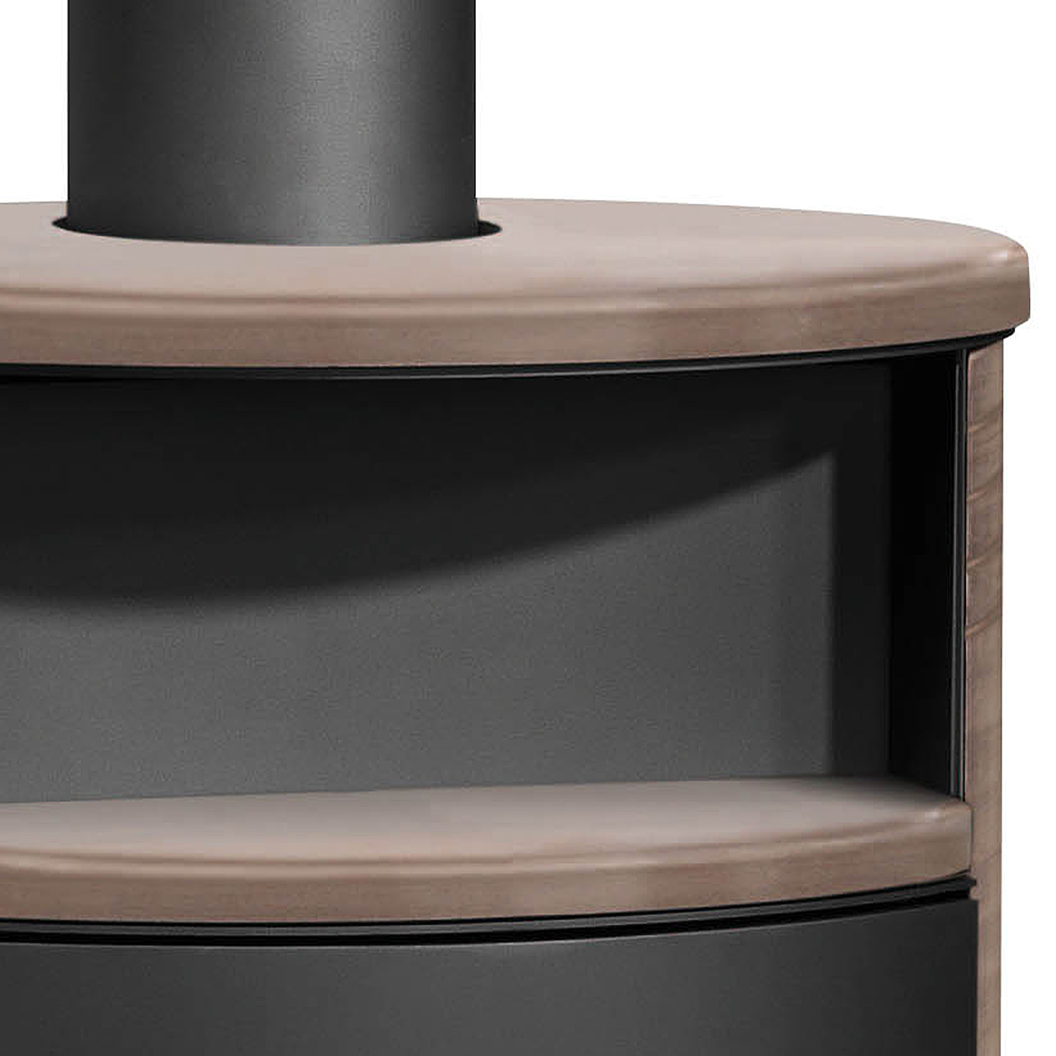Justus Island 5 2.0 Kaminofen Stahl Schwarz / Keramik Grappa