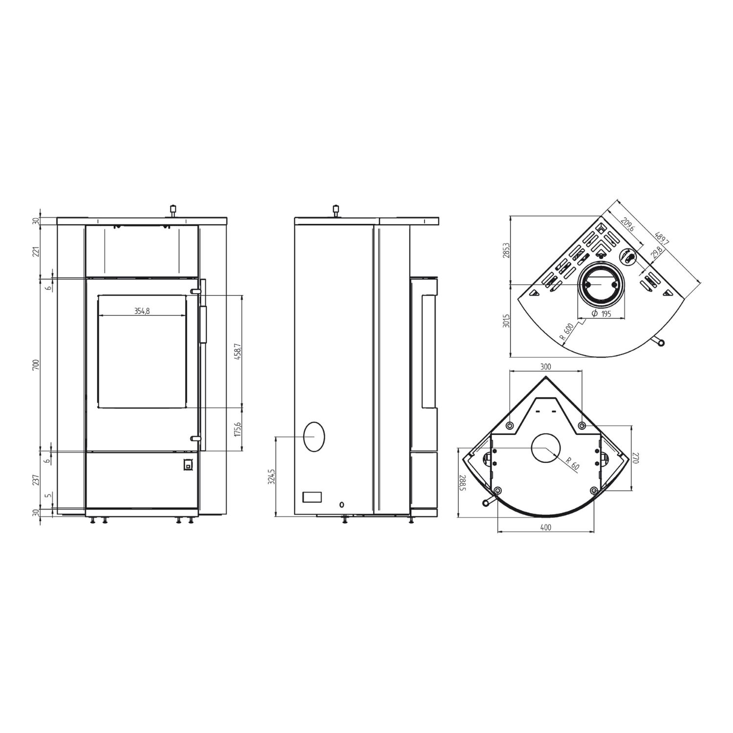 Oranier Polar Neo Eck Kaminofen Stahl Schwarz / Keramik Paprikarot Oranier Polar Neo Eck Kaminofen Stahl Schwarz / Keramik Paprikarot