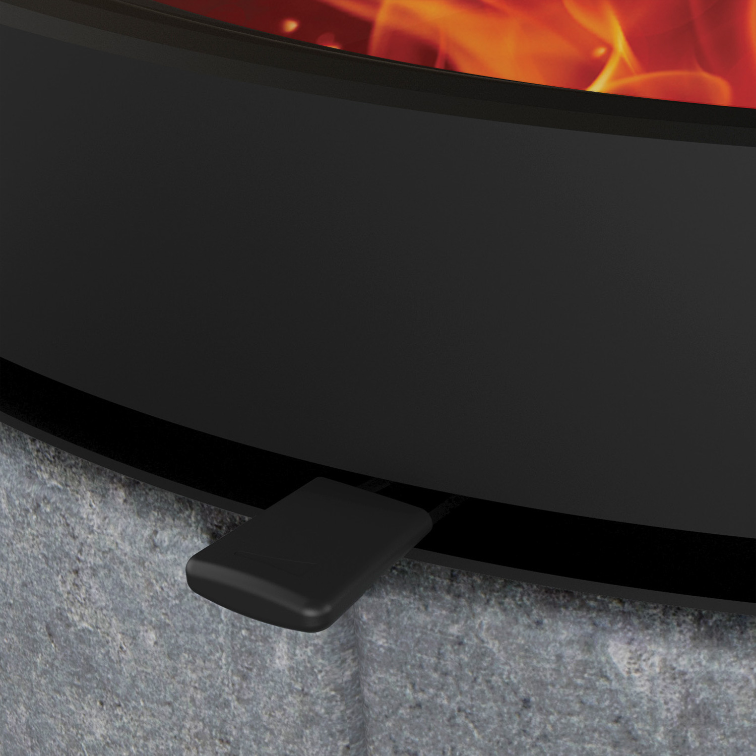 Lotus M3 Kaminofen Schwarz/ Speckstein, Rauchabgang oben