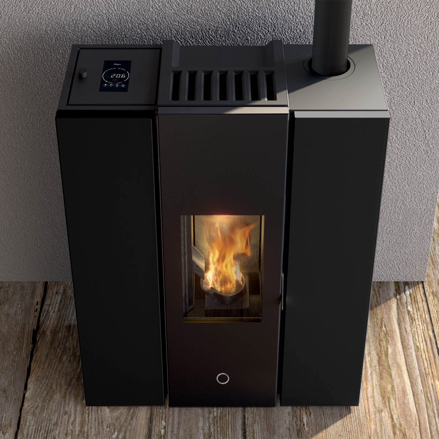 EK63 Gotha 70 Evo Pelletofen Stahl schwarz