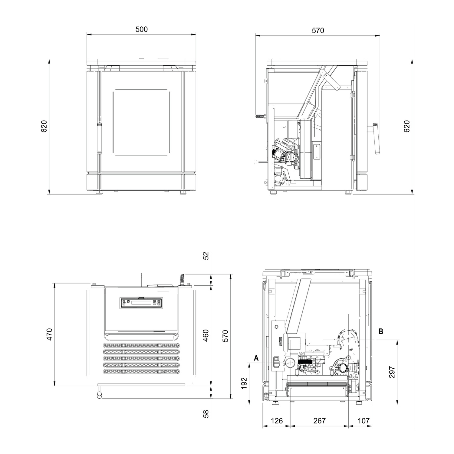 Extraflame PEGGY - schwarz Pelletofen PRESTIGE
