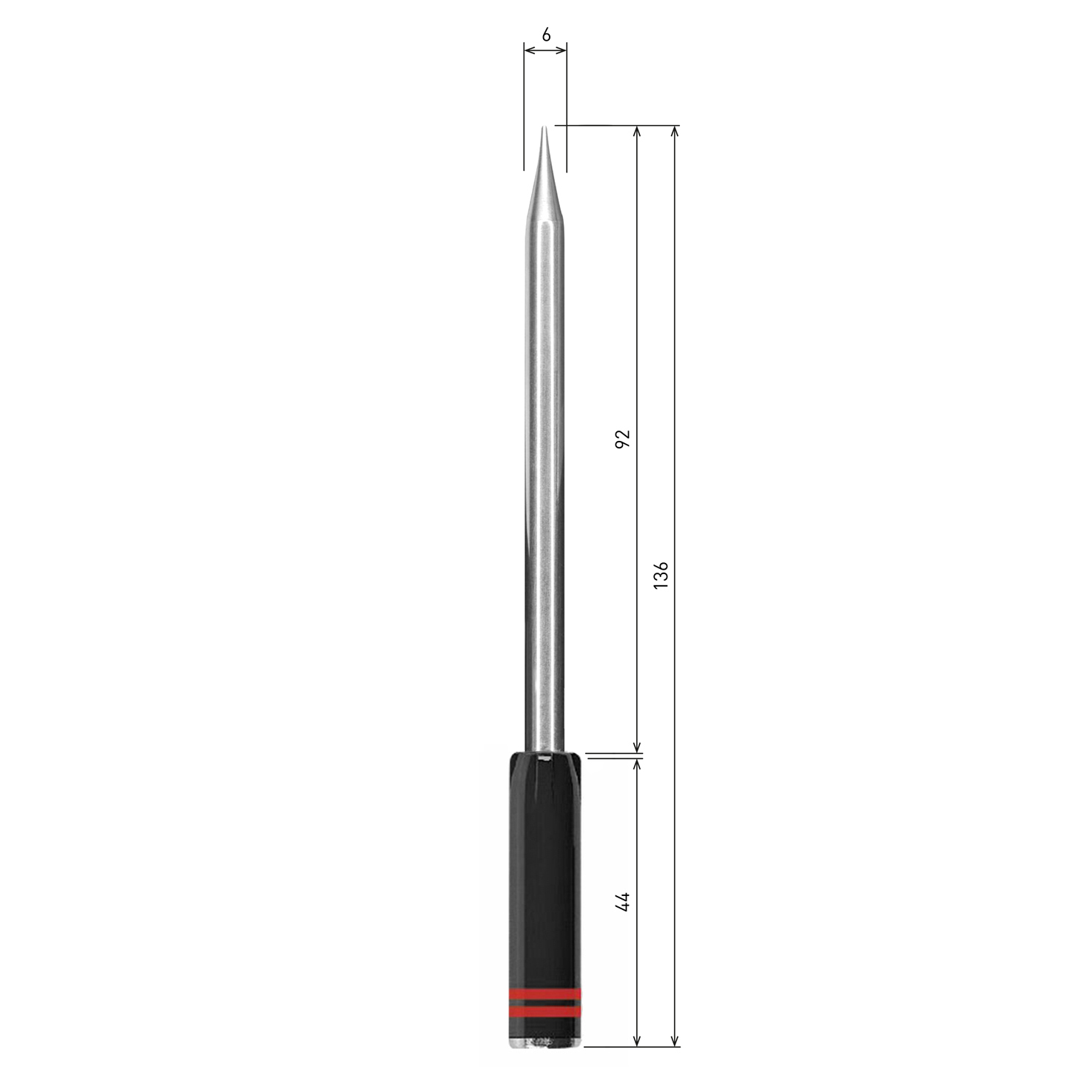The MeatStick Einzelstick Temperaturfühler Rot