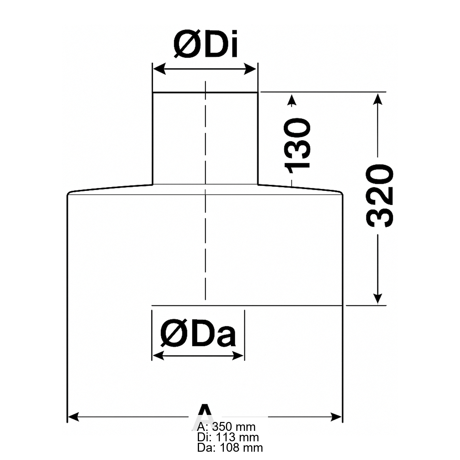 Schiedel Dehnfugenblech Ø113 mm glänzend