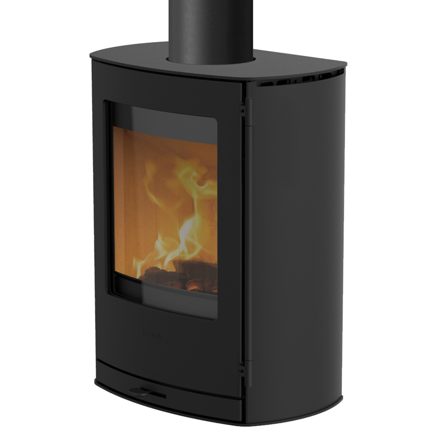 Lotus Jubilee Wall Kaminofen Stahl Schwarz, wandhängend