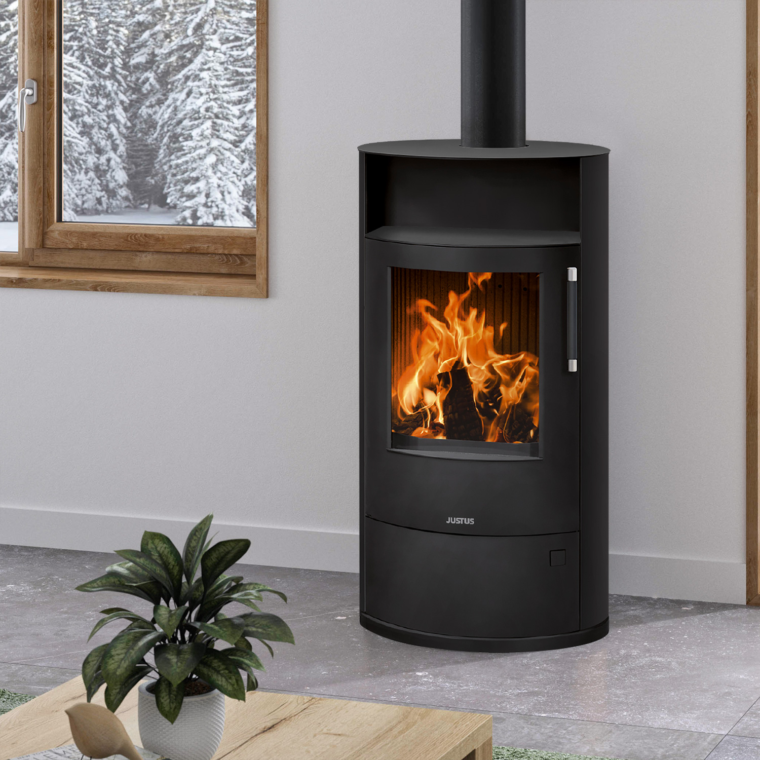 Justus Island 7 2.0 Kaminofen Stahl Schwarz Justus Island 7 2.0 Kaminofen Stahl Schwarz