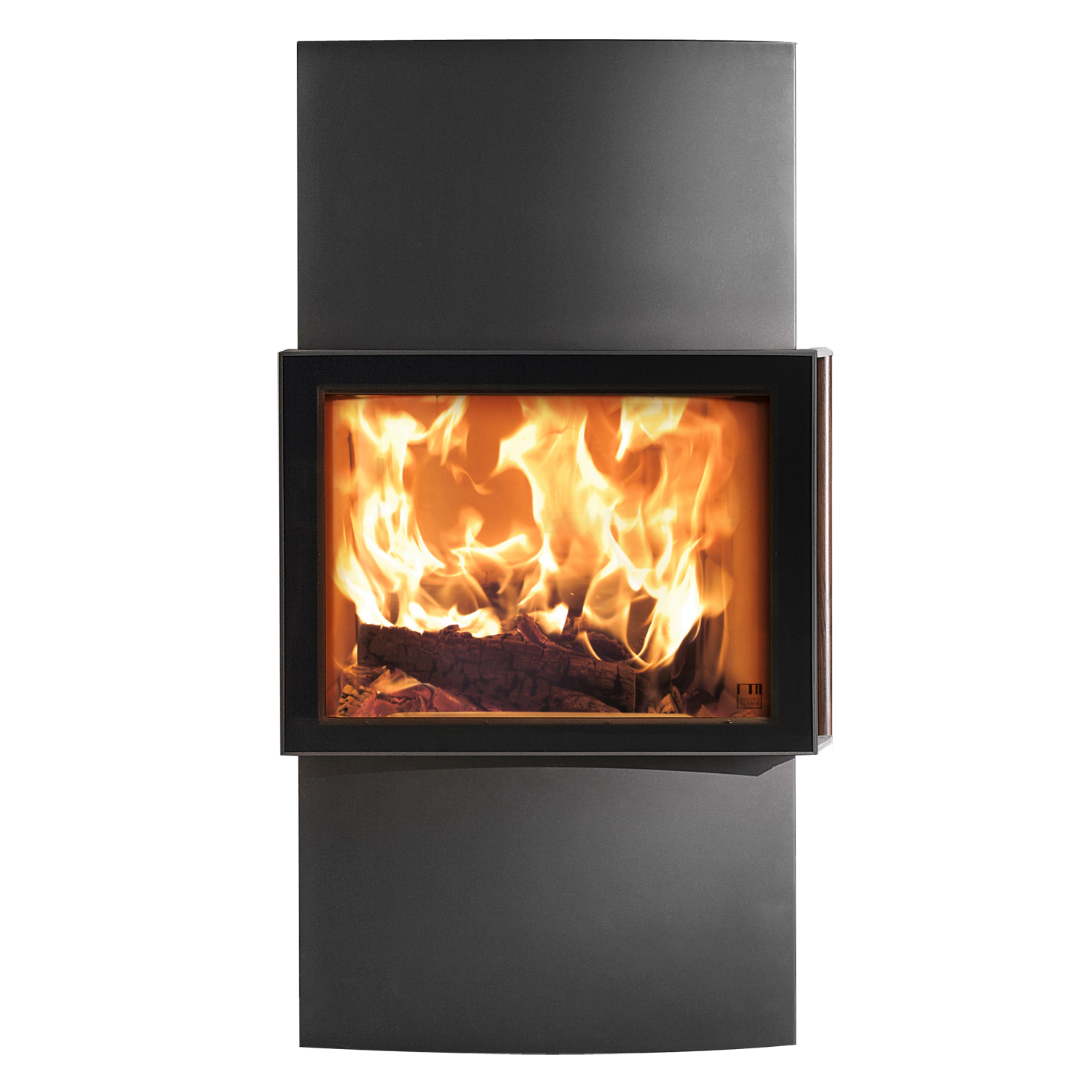 Austroflamm Lounge Xtra Kaminofen Stahl gussgrau, RR oben oder hinten + 1 m³ Kaminholz gratis