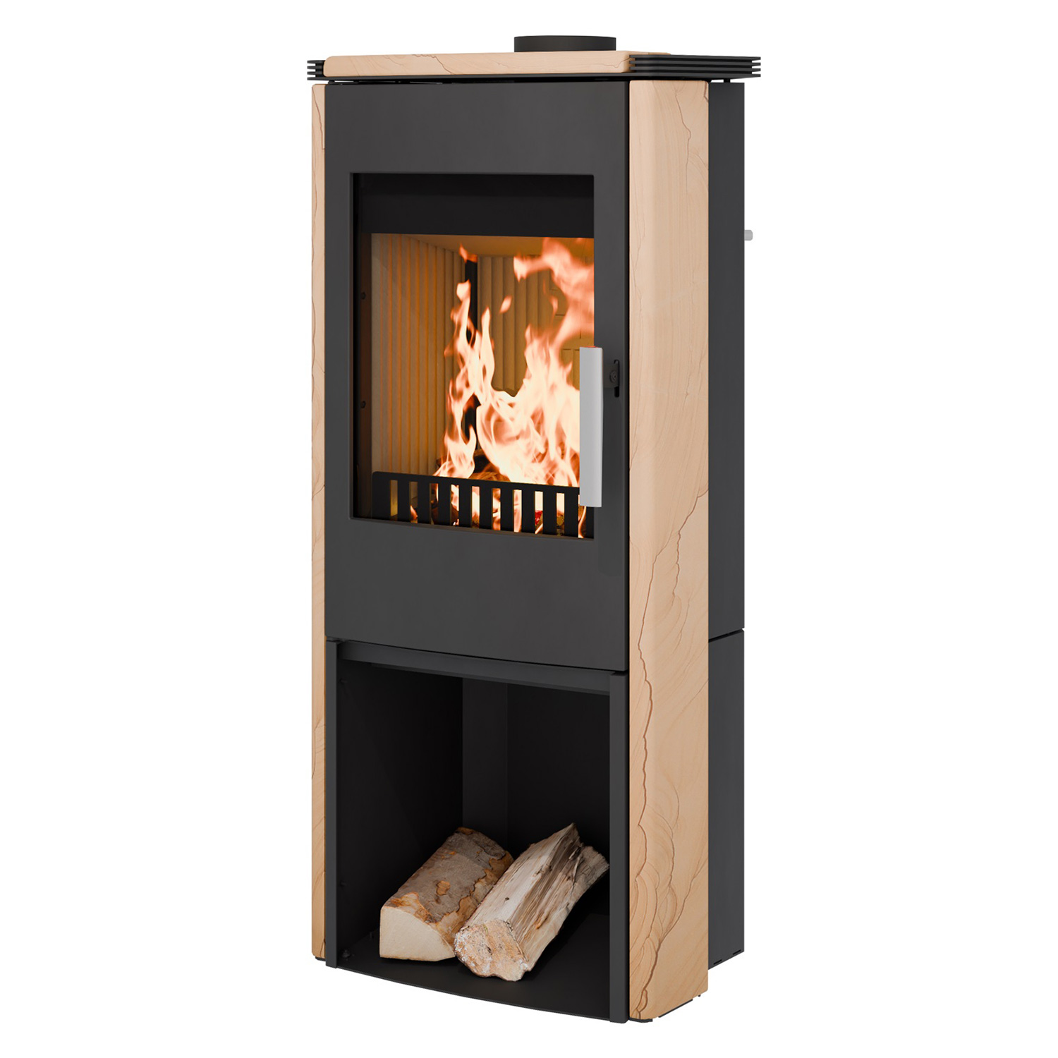 Haas+Sohn Montegrotto III Kaminofen Schwarz / Woodstone