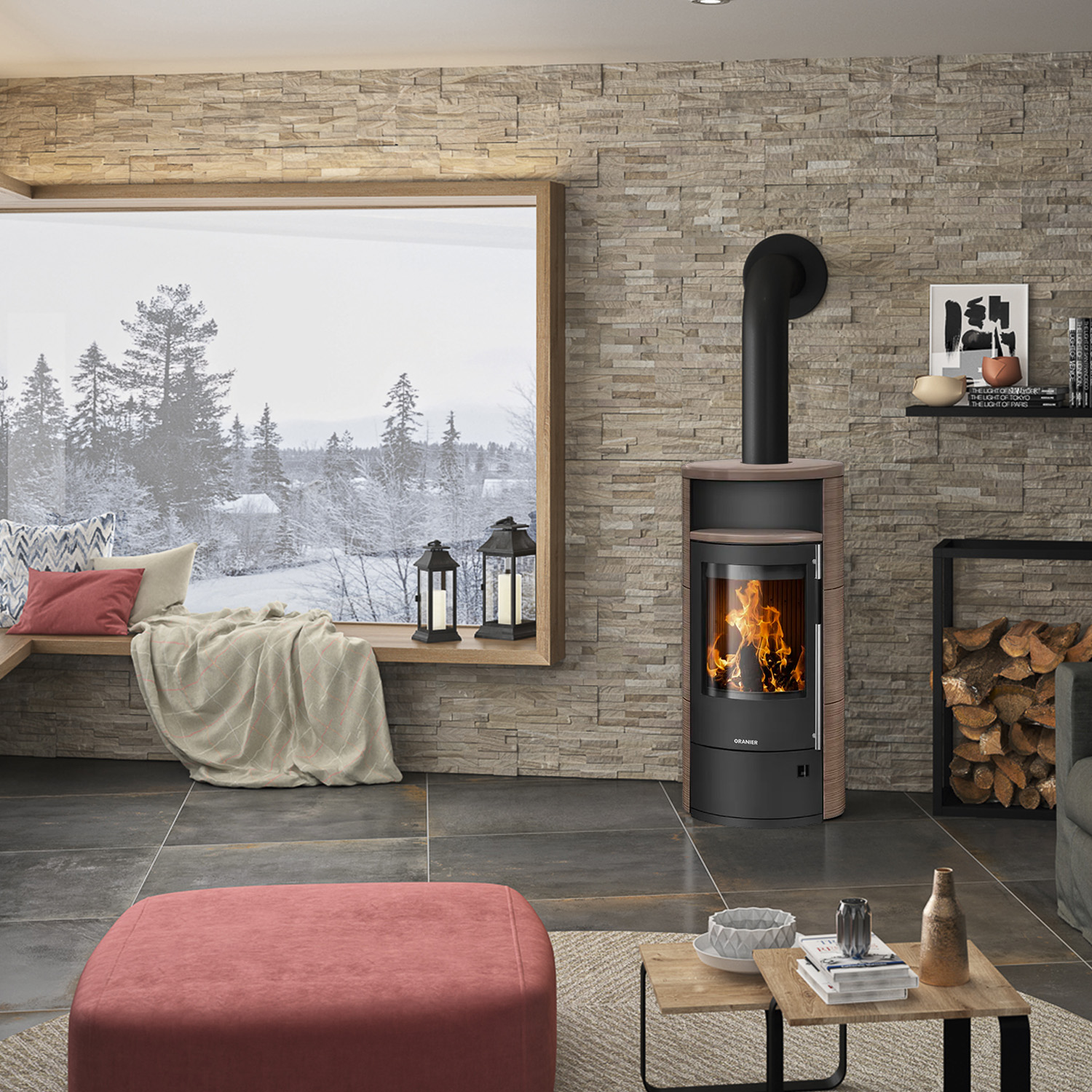 Oranier Polar Neo 4 Kaminofen Keramik Grappa