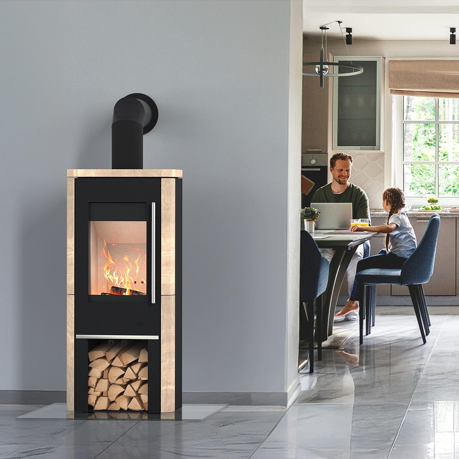 Fireplace Elite Oregon Kaminofen Sandstein