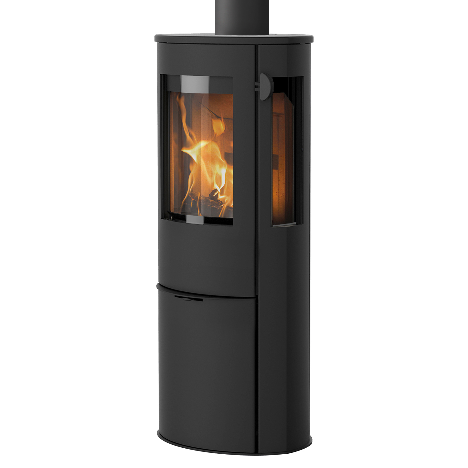 Lotus Liva 6G Kaminofen Schwarz, Rauchabgang oben