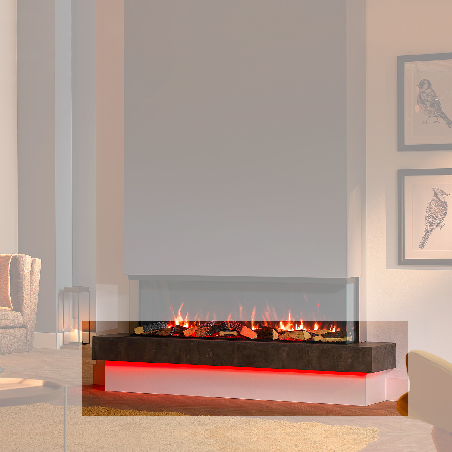 Trimline Fires Ambient Light Kit für Solus Elektro-Kamineinsatz Trimline Fires Ambient Light Kit für Solus Elektro-Kamineinsatz