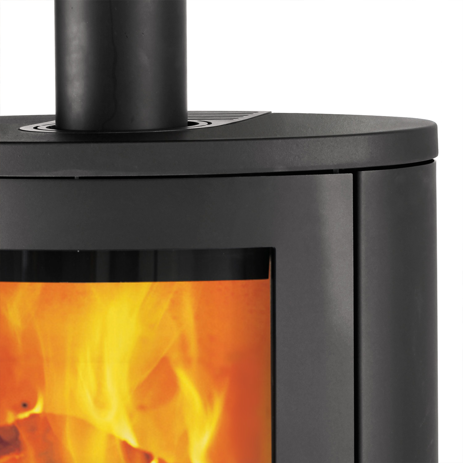 TermaTech TT22HS Kaminofen Black, Speckstein schwarz lackiert