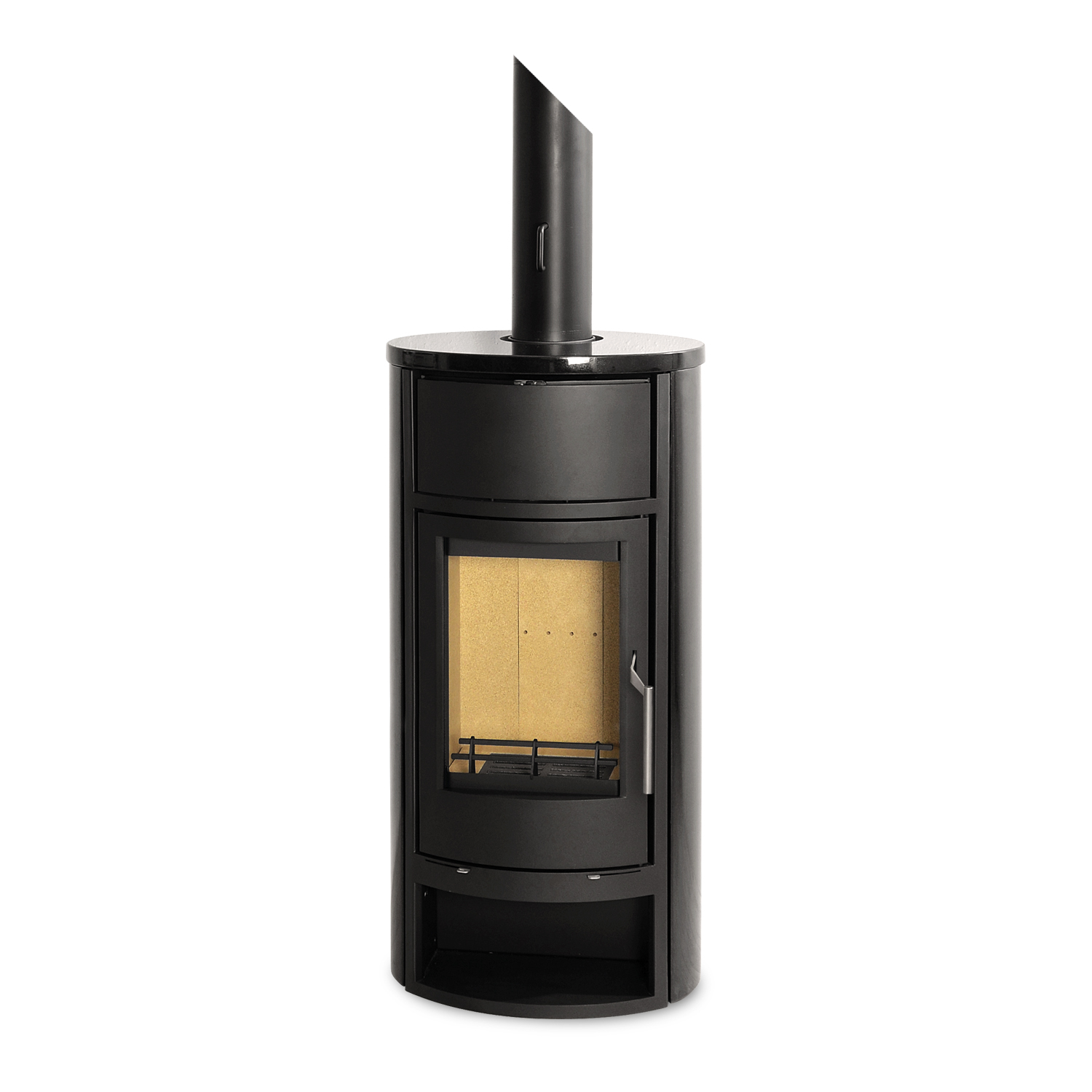 Schmitzker Faro Blackline Wasserführender Kaminofen + Solar-Set 1 (7,52 m²) mit Pufferspeicher 500 + 1 SWT