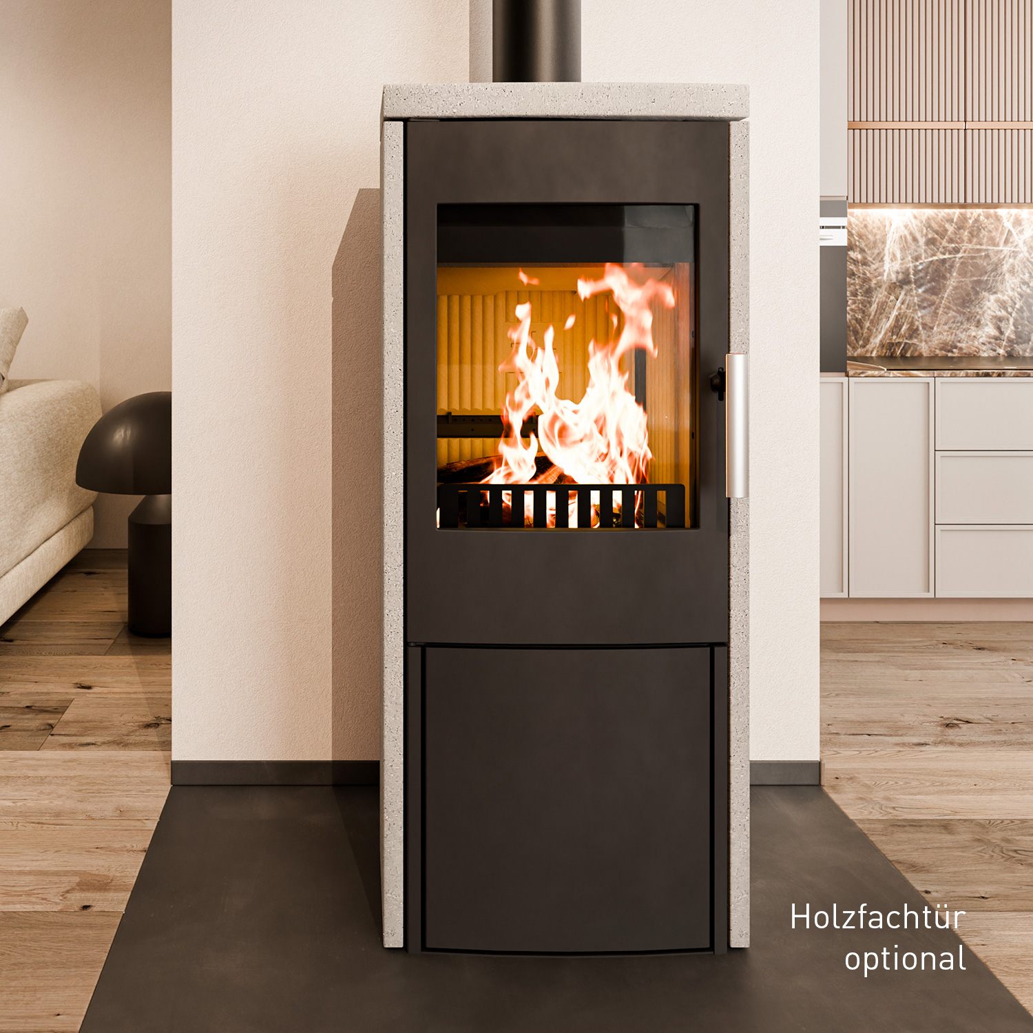 Haas+Sohn DK Lausitz Kaminofen Perl-Schwarz / Quarzit Grau Haas+Sohn DK Lausitz Kaminofen Perl-Schwarz / Quarzit Grau